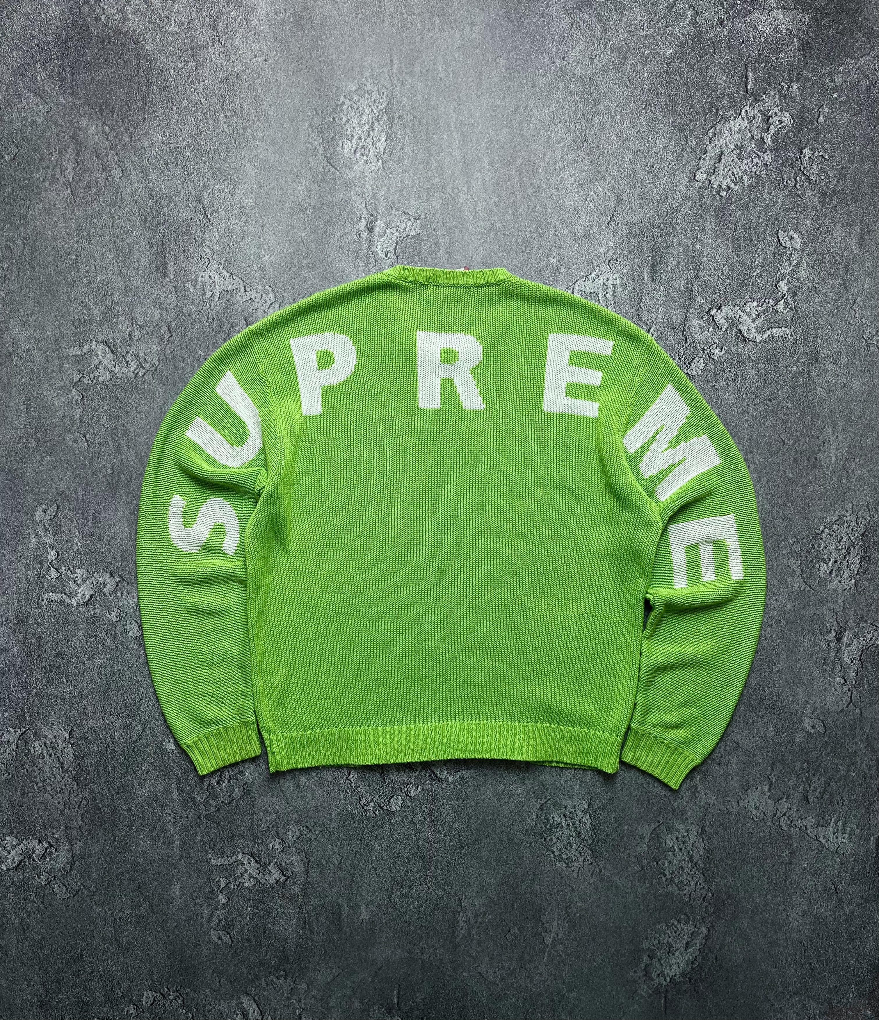 Supreme Supreme Flocked Logo Sweater | Grailed