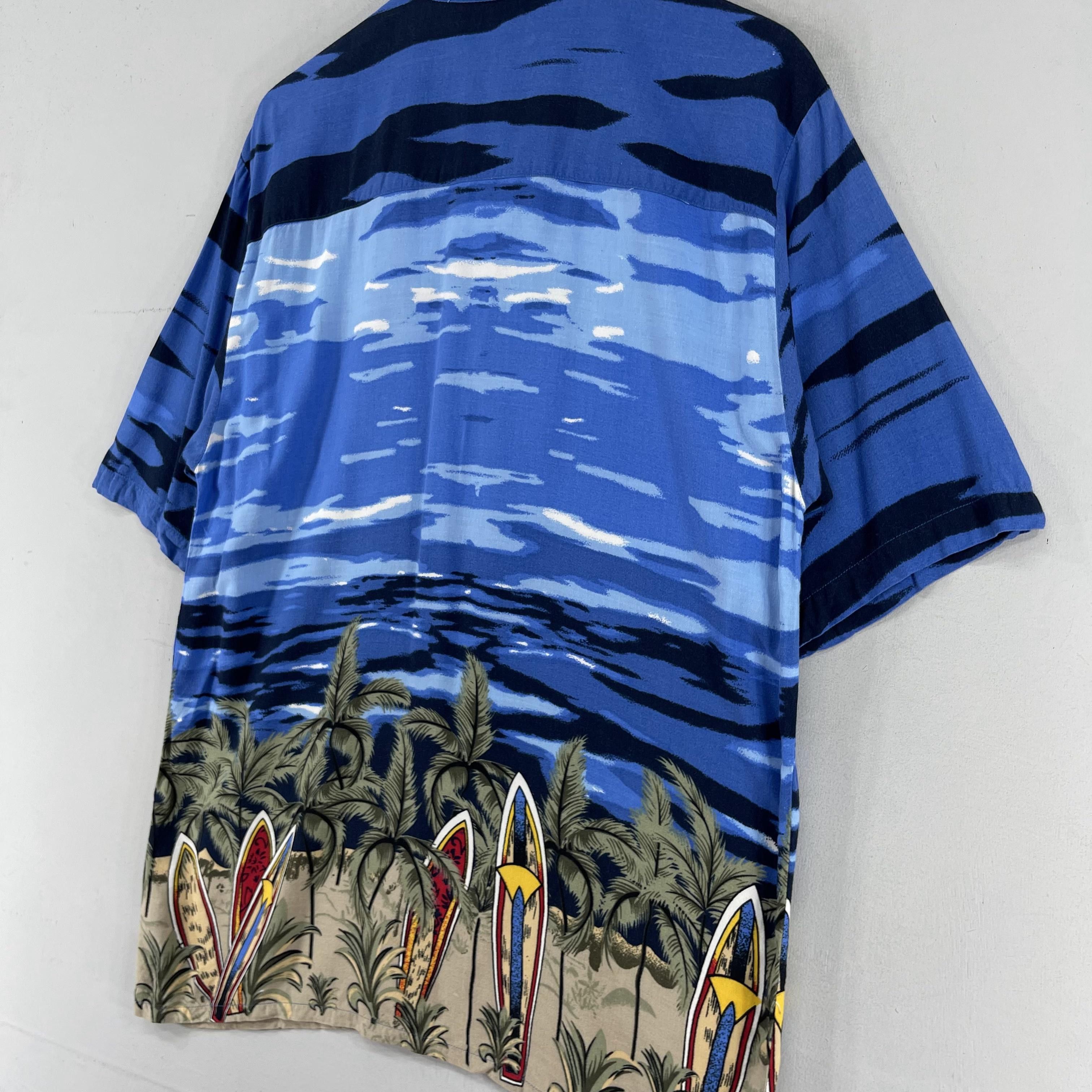 Japanese Brand × Vintage PURITAN Hawaiian Island Beach Surfing Motive Rayon Shirt Size US M / EU 48-50 / 2 - 7 Thumbnail