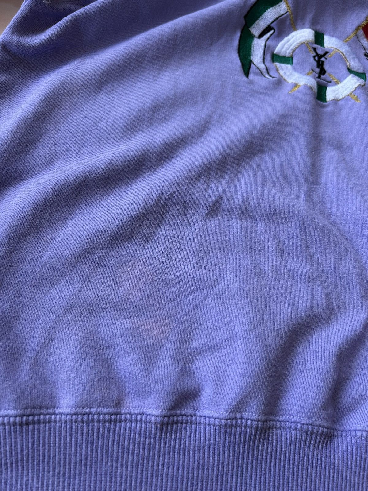 Vintage × Yves Saint Laurent YSL Embroidered Cross Flag Sweatshirt Size US L / EU 52-54 / 3 - 8 Thumbnail