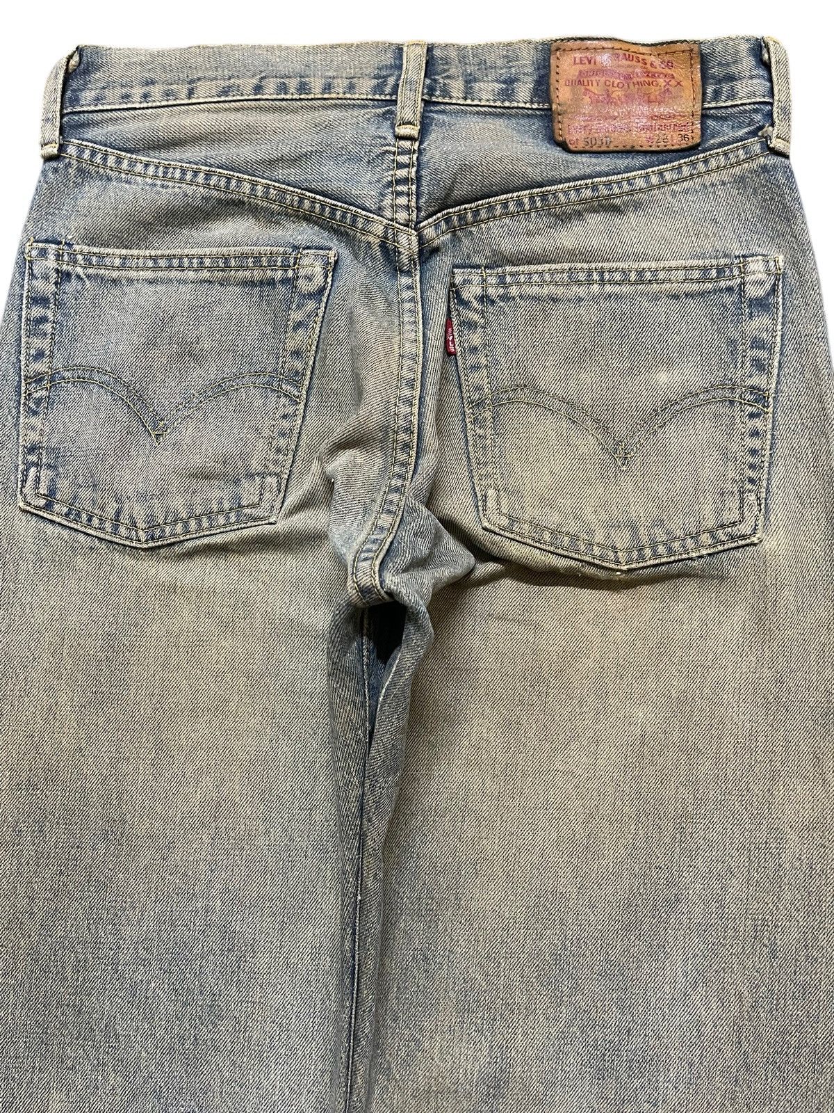 Levi's Vintage 80s Levis 503B Selvedge E Mud Wash Distressed Loose Size US 28 / EU 44 - 6 Thumbnail