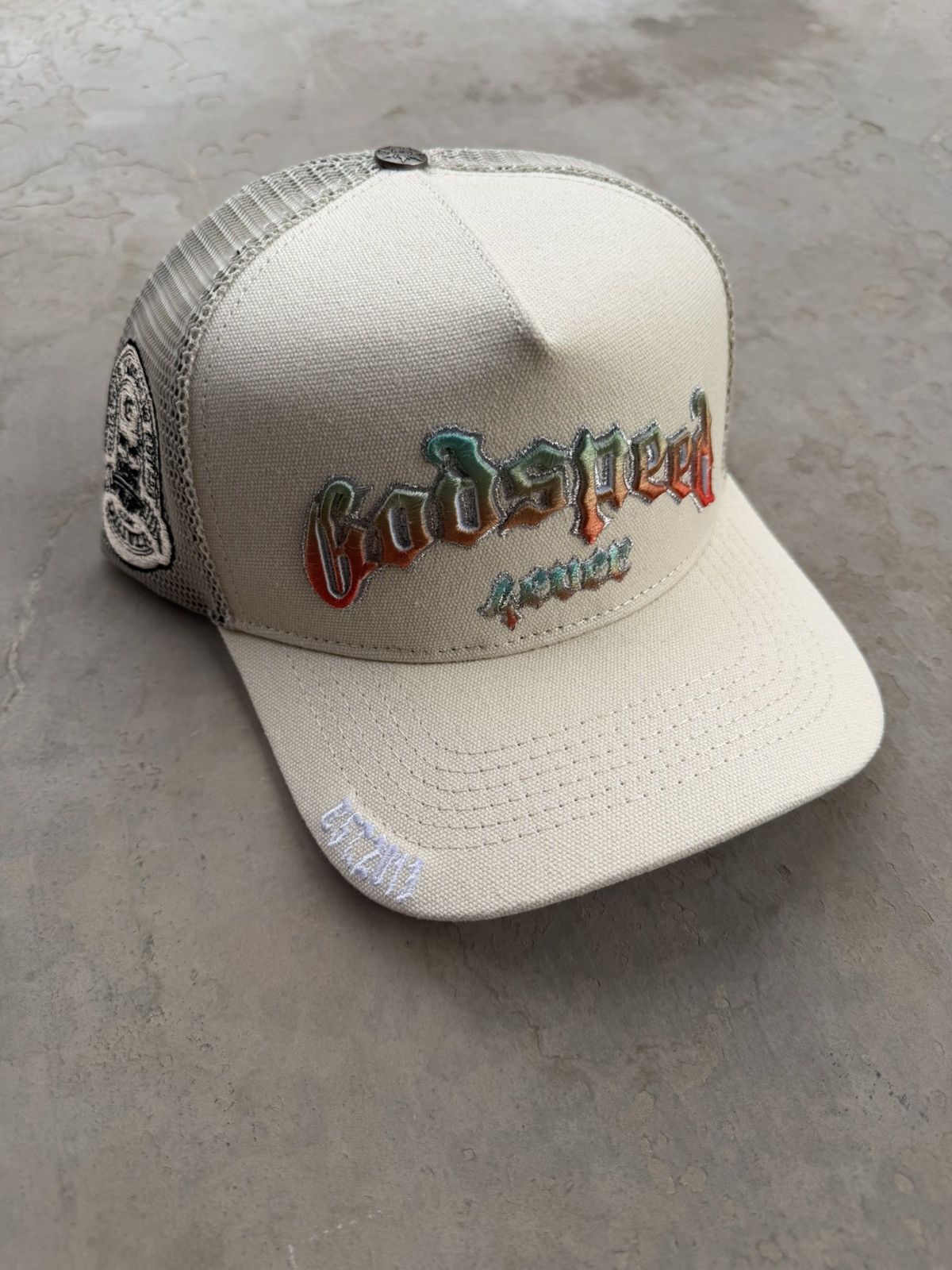 Godspeed Godspeed “Forever” Gradient Trucker Hat – Bone Size ONE SIZE - 1 Thumbnail