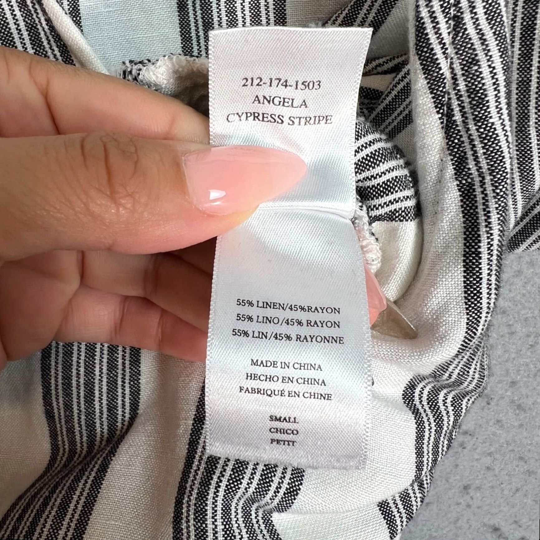 Rails Rails Jumpsuit Angela In Cypress Stripe Linen & Rayon Womens Size Small Size 28" / US 6 / IT 42 - 4 Thumbnail