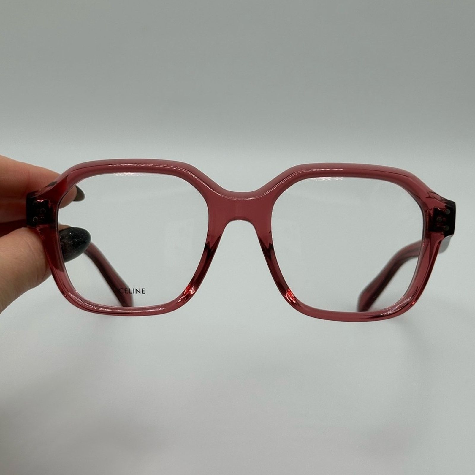 Celine Celine Eyeglasses CL50096I 74 Shiny Transparent Terracotta Size ONE SIZE - 2 Thumbnail
