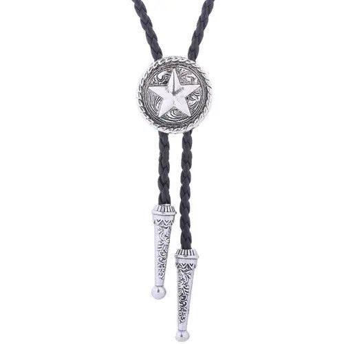 VIBE Vintage Star Leather Rope Bolo Tie Size ONE SIZE - 8 Thumbnail