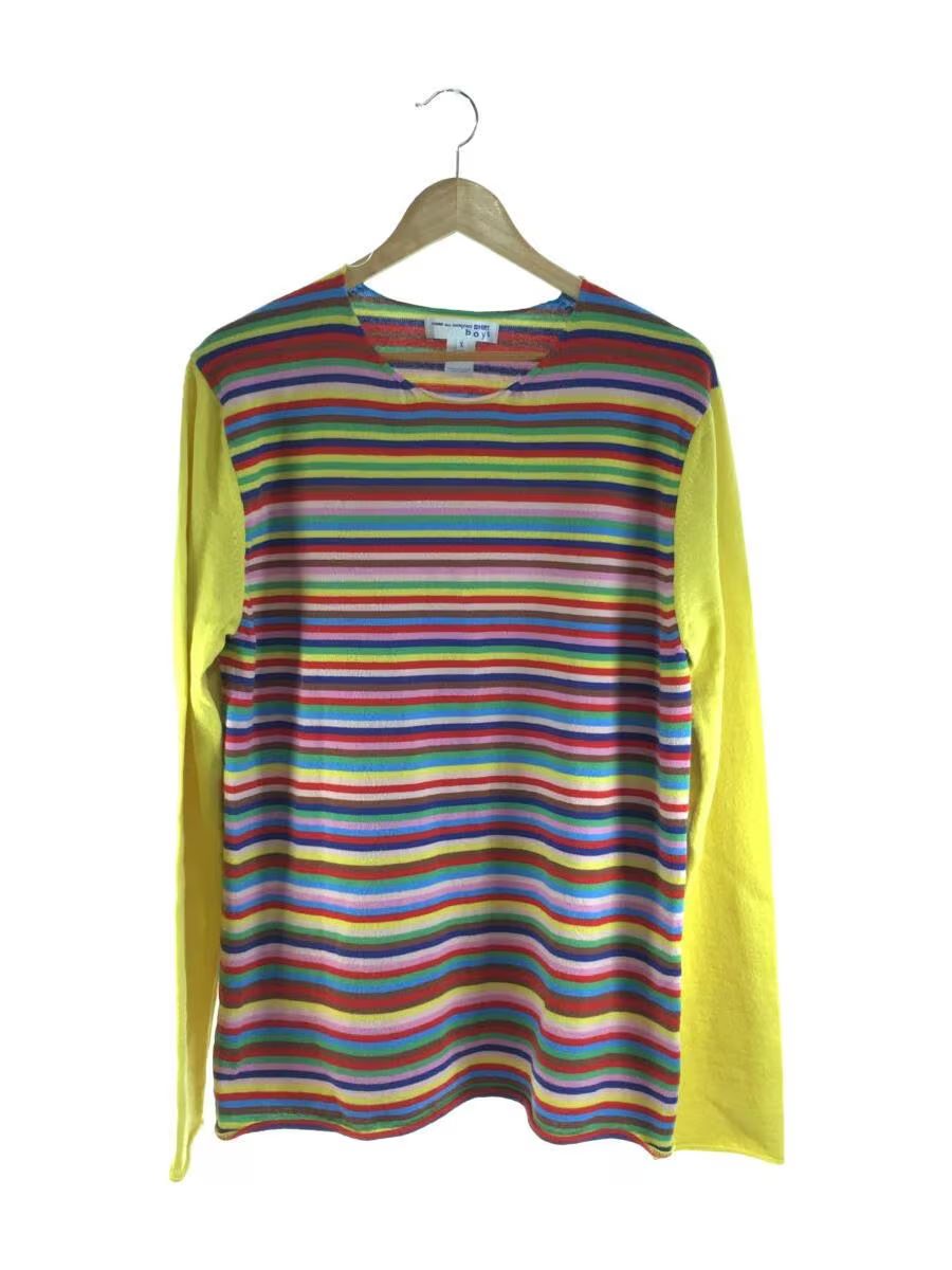 Pre-owned Comme Des Garcons X Comme Des Garcons Shirt Striped Wool Knit Sweater In Multicolor