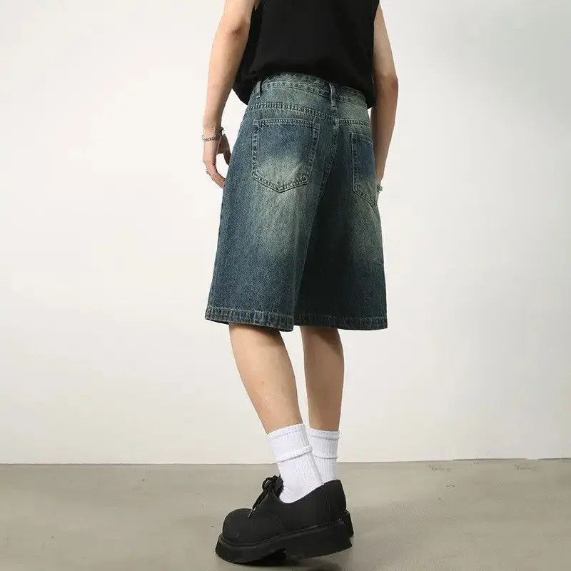 Japanese Brand Retro straight blue denim shorts Size US 32 / EU 48 - 3 Thumbnail