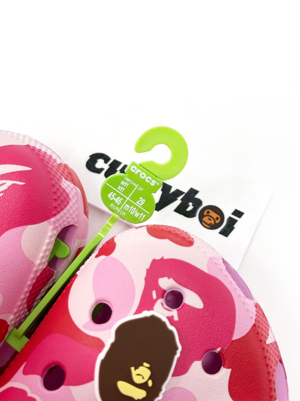 Bape × Crocs Crocs Classic Clog A Bathing Ape ABC Camo Pink Size US 11 / EU 44 - 7 Thumbnail