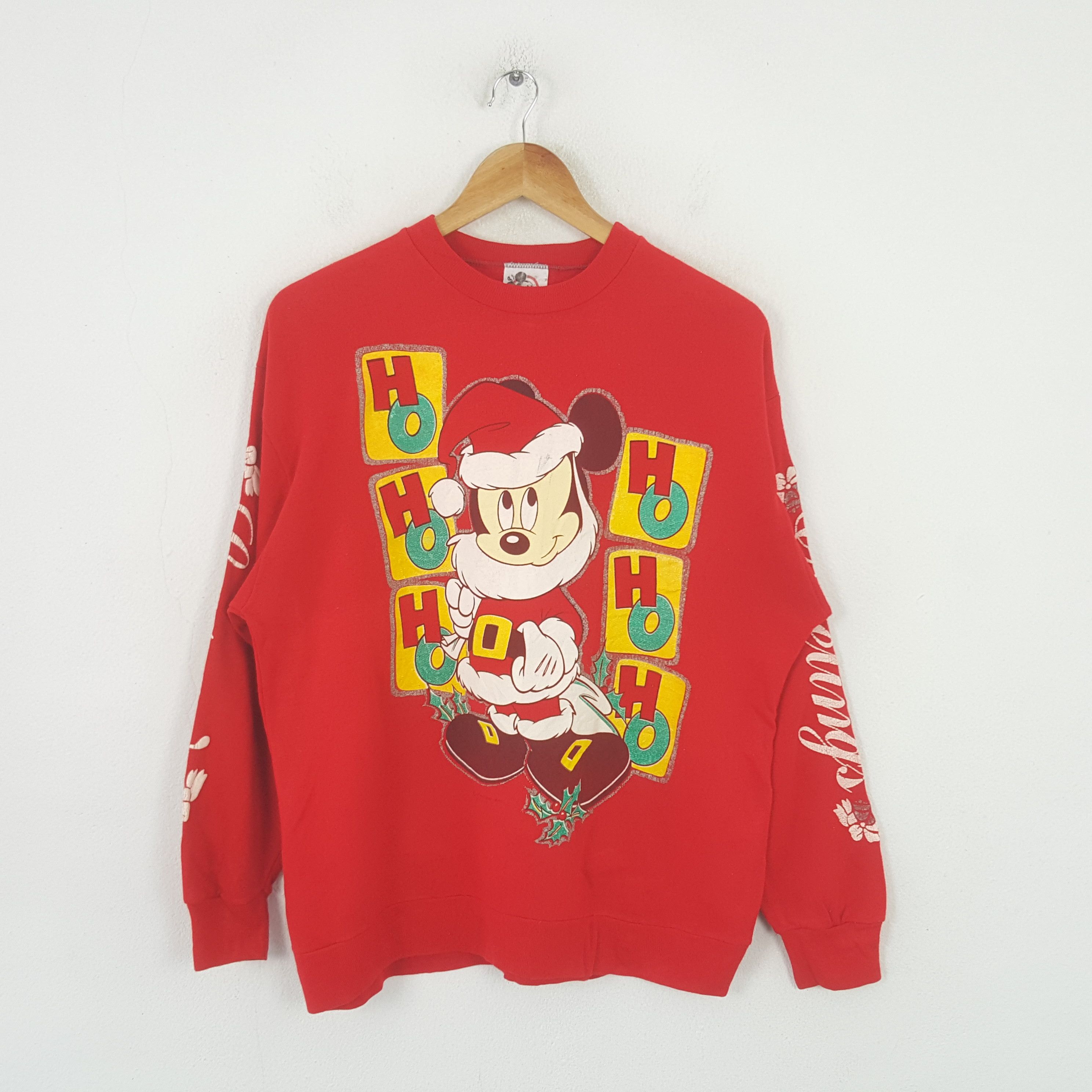 Vintage Mickey Mouse Disney Christmas Art Sweatshirt RR5