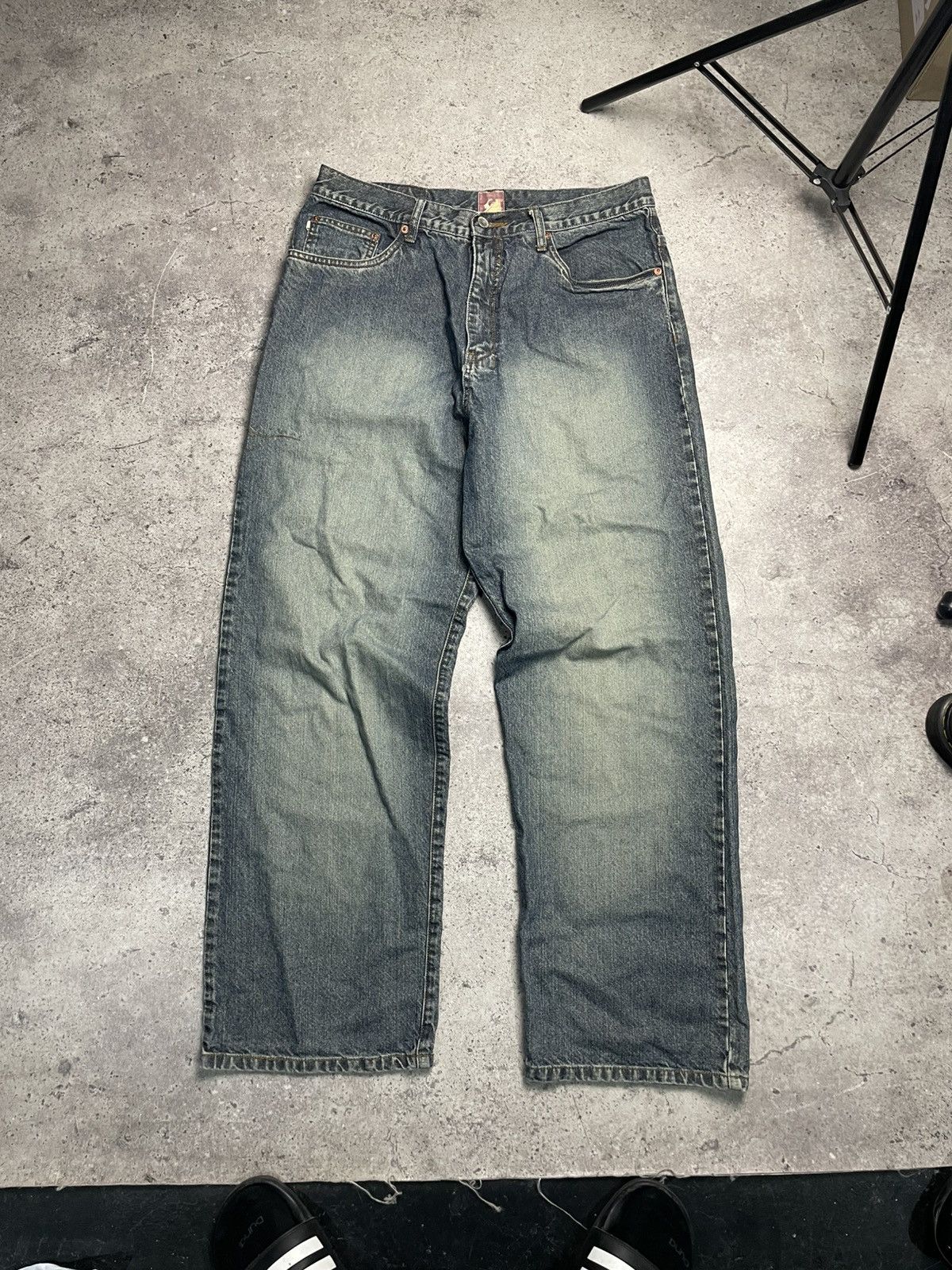 Quicksilver Vintage Quicksilver Skate Baggy Grey Denim Jeans 34 Size US 34 / EU 50 - 7 Thumbnail
