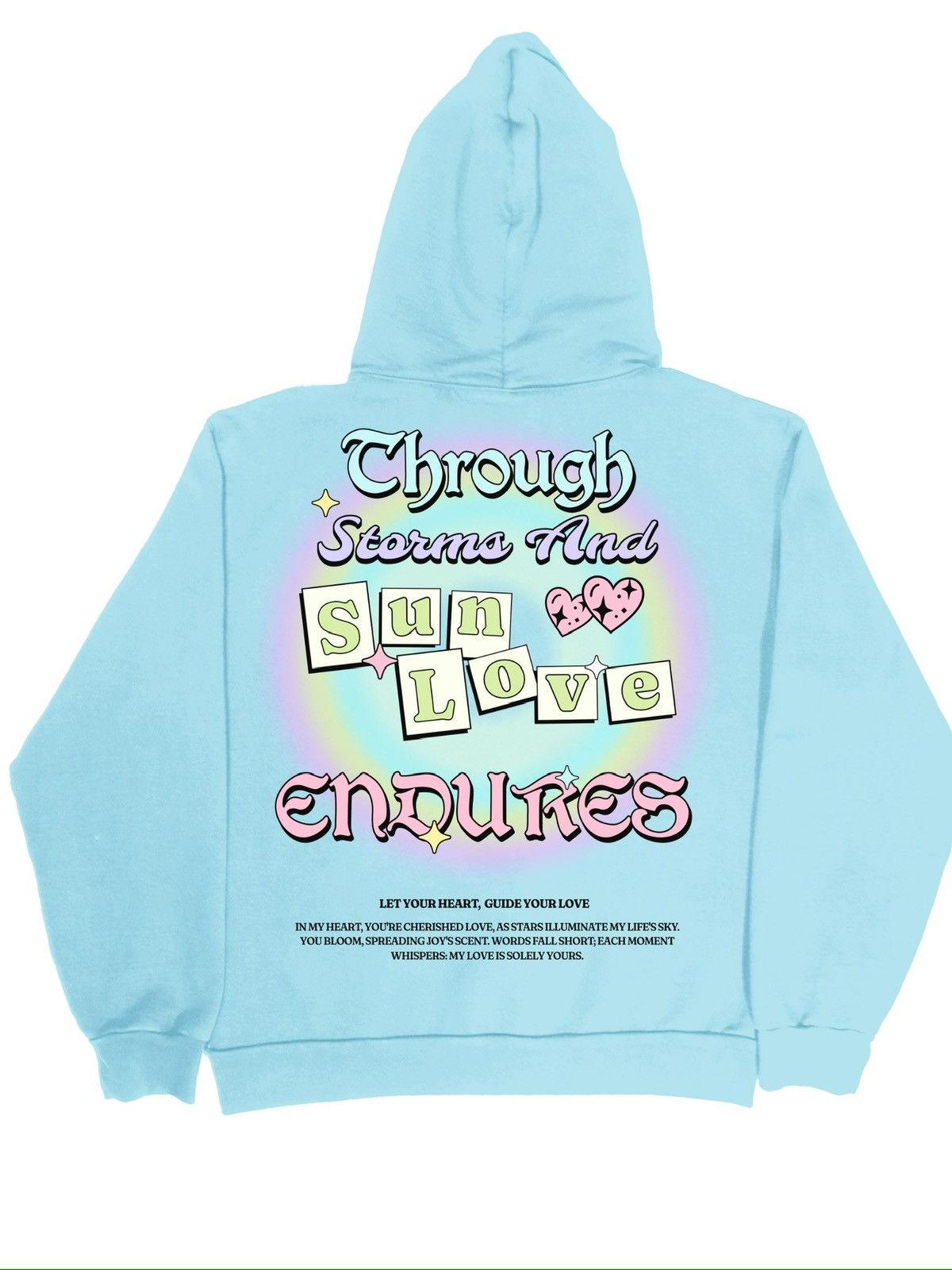 image of 7:52Am “Through The Storm” Hoodie in Blue, Men's (Size Small)
