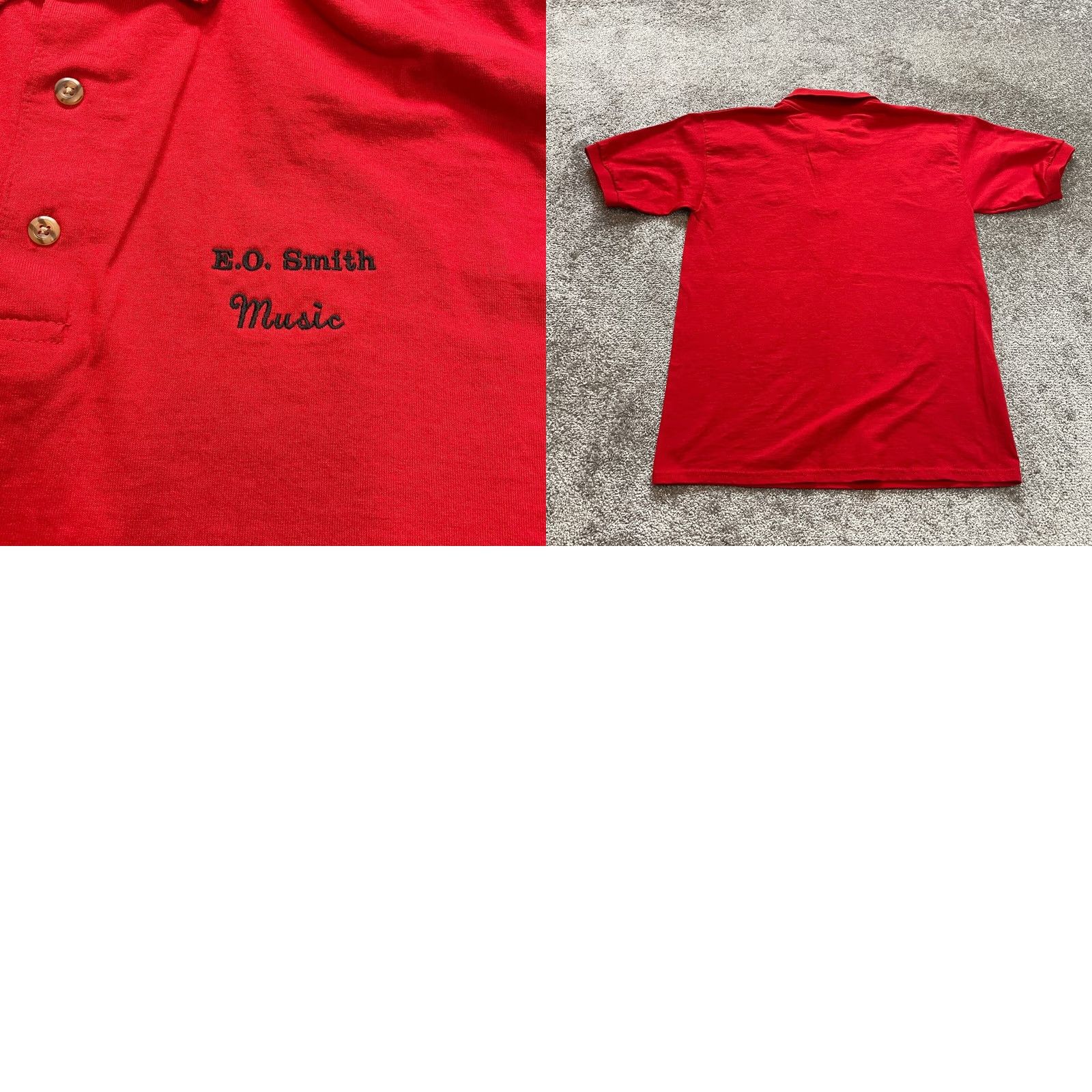 Gildan VINTAGE Gildan Dry Blend Polo Shirt Mens L Red Collared Logo Rugby Music Spin Size US L / EU 52-54 / 3 - 8 Thumbnail