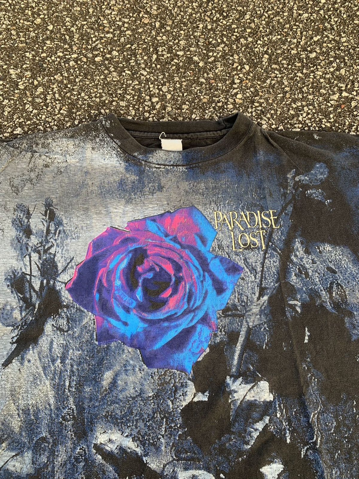 Band Tees × Vintage Vintage 90’s Paradise Lost All Over Print Rose TShirt Tee Size US XL / EU 56 / 4 - 3 Thumbnail