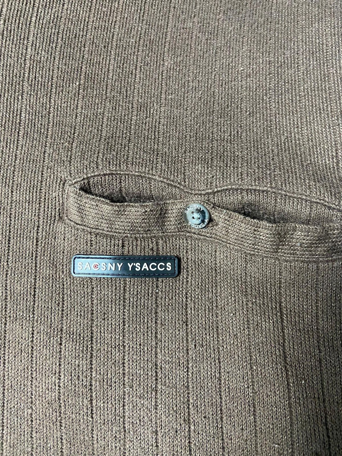 Japanese Brand Sacsny Ysaccs Half Button Ribbed Knit Sweatshirt (169) Size US L / EU 52-54 / 3 - 7 Thumbnail