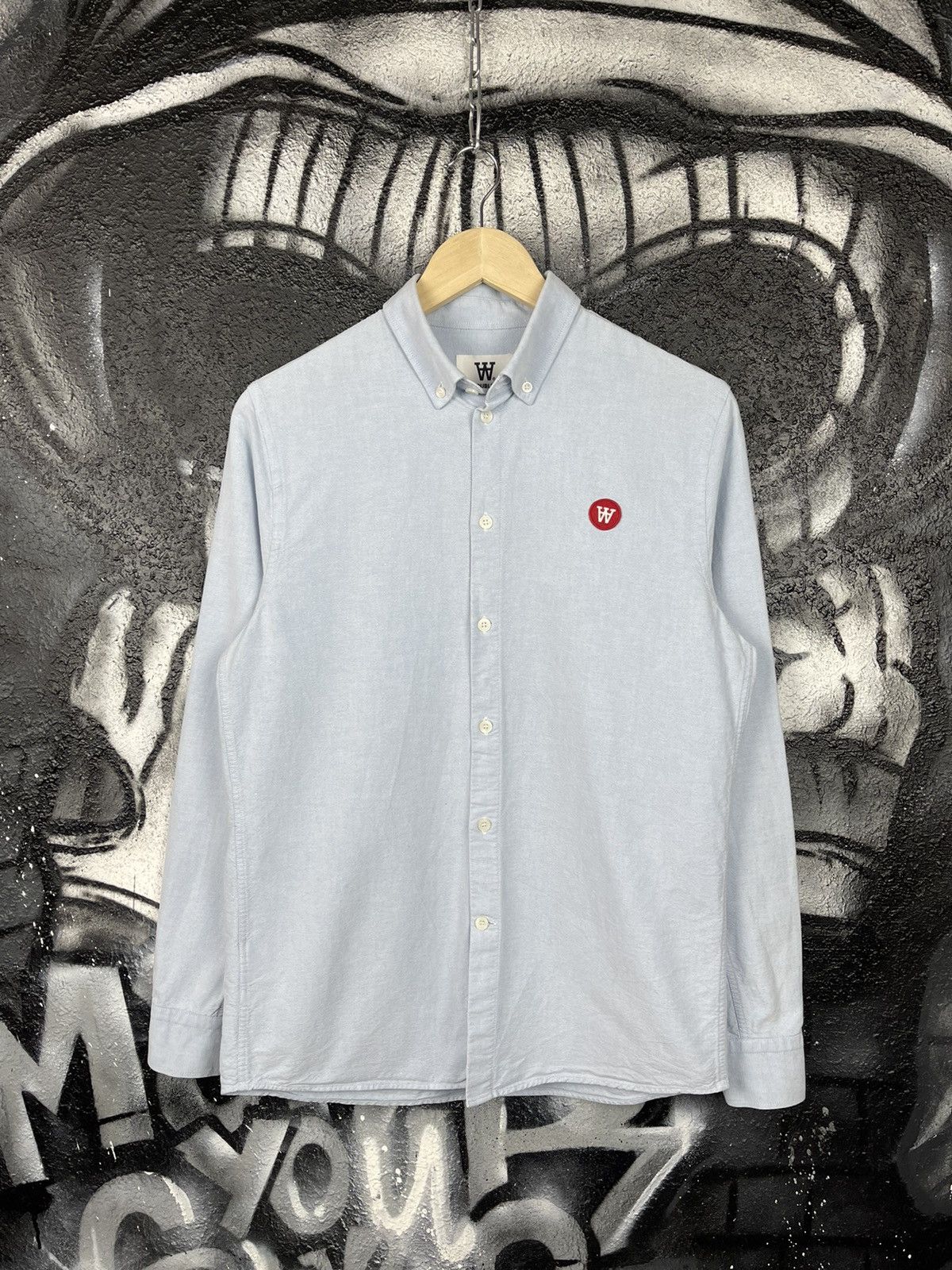 Wood Wood Wood Wood Double A Ted Oxford Cotton Shirt Men’s Size XS Size US XS / EU 42 / 0 - 3 Thumbnail