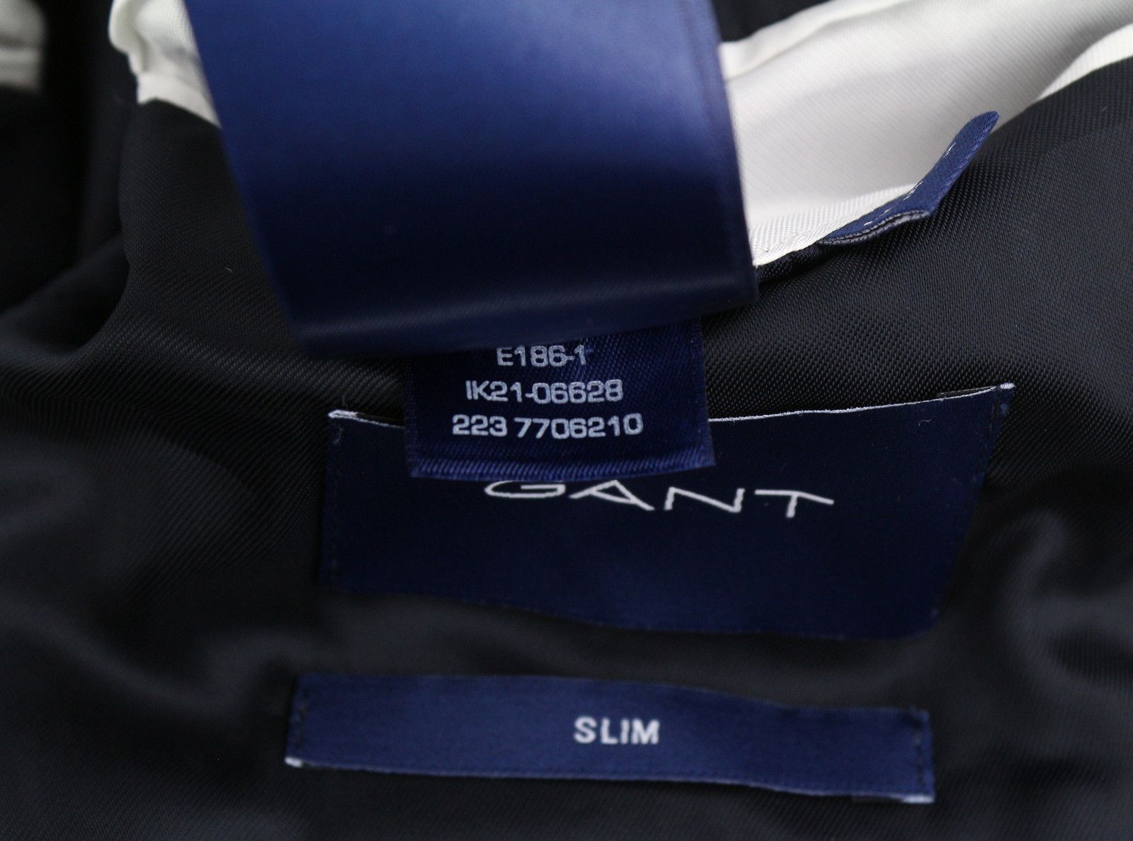 Gant CLUB EU48 Evening Blue Slim Wool Blend Blazer 87328 Size 38R - 13 Thumbnail
