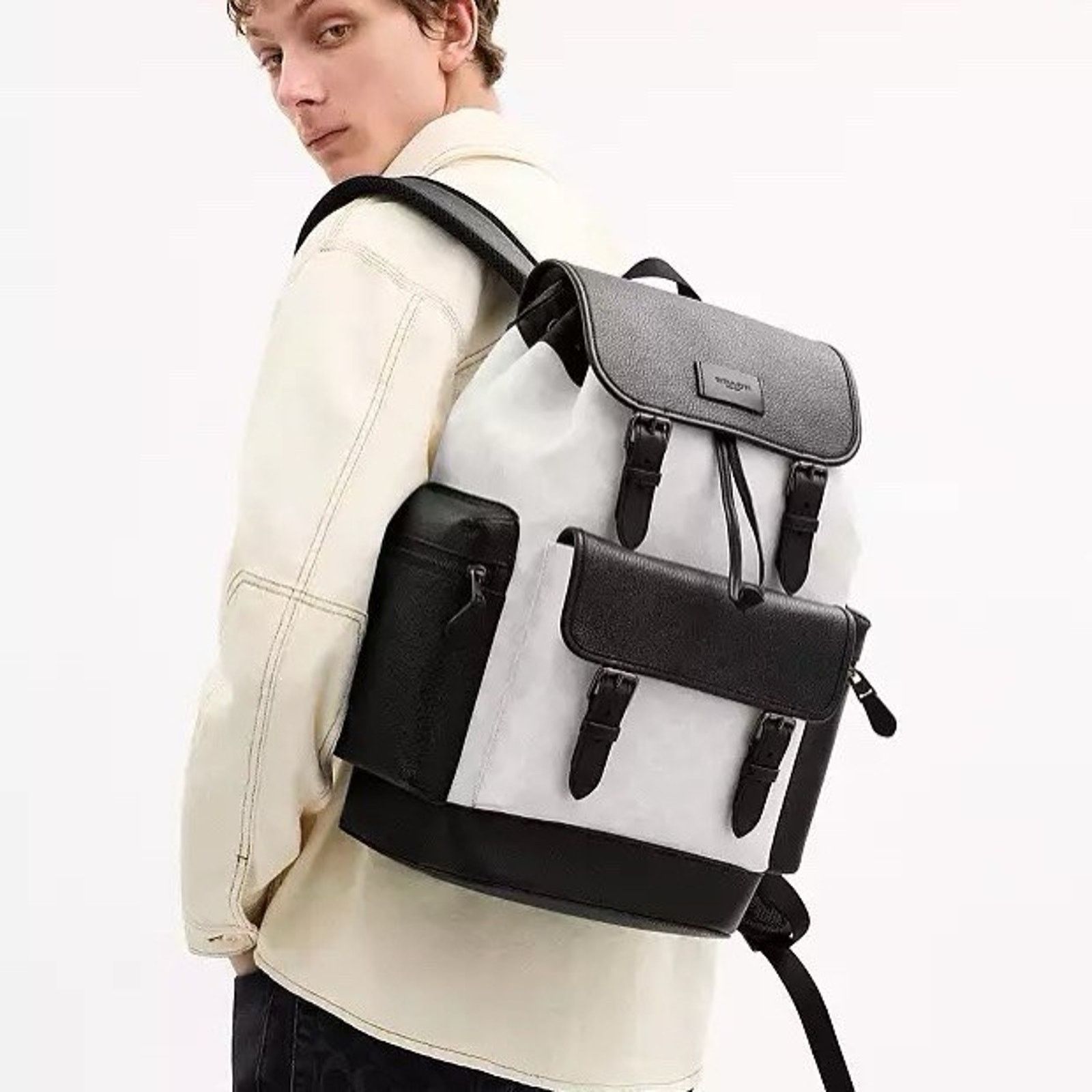 Coach NWT Coach MEN's Sprint Backpack CBI12 Gunmetal/Chalk/Black Size ONE SIZE - 3 Thumbnail