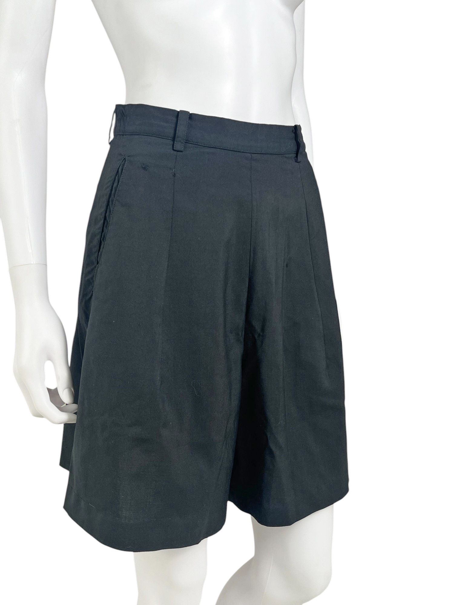 Yohji Yamamoto 2000's Low Rise Black Wool Shorts Size 28" / US 6 / IT 42 - 4 Thumbnail