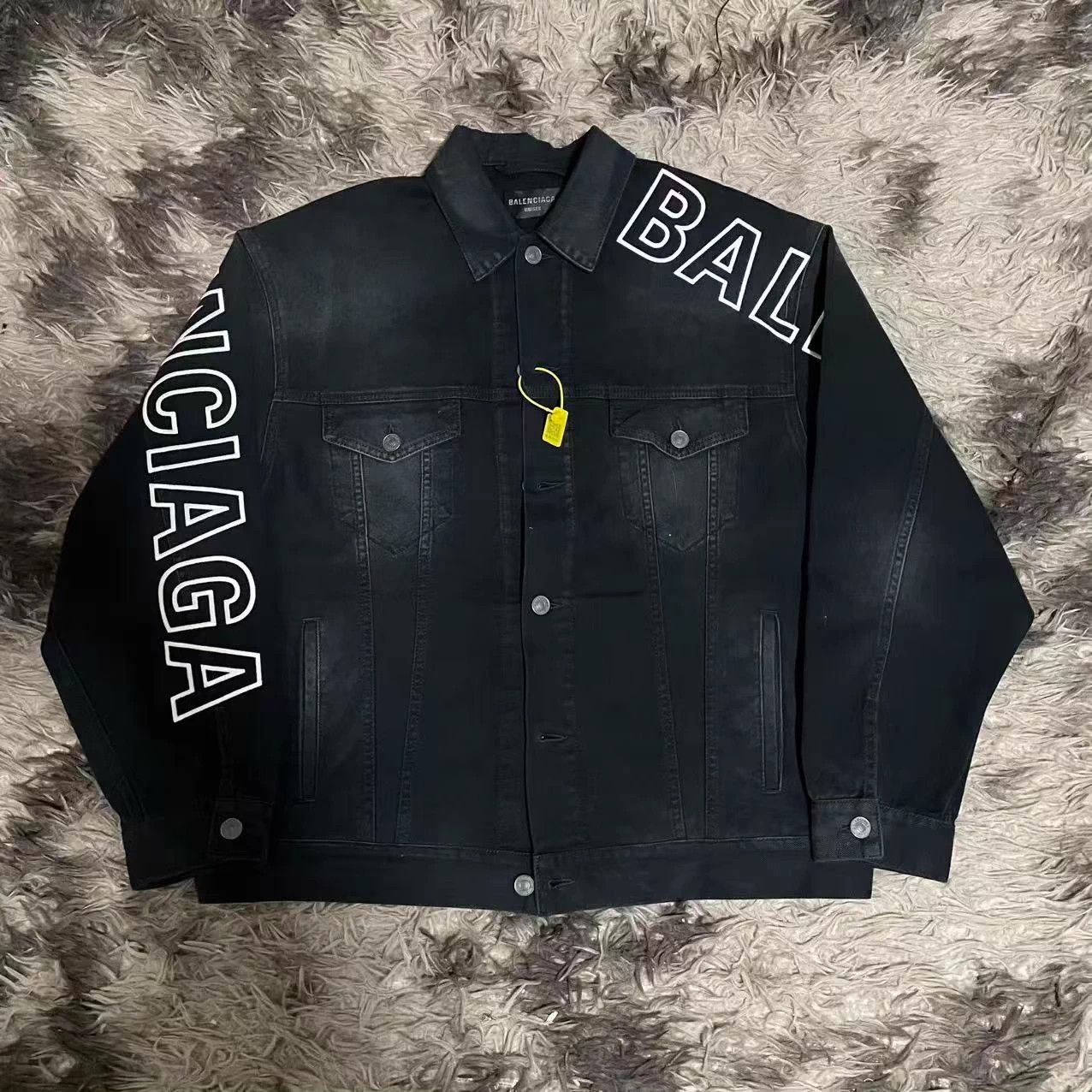 Balenciaga Balenciaga Logo Print Denim Jacket Single-breasted Size US XS / EU 42 / 0 - 1 Thumbnail