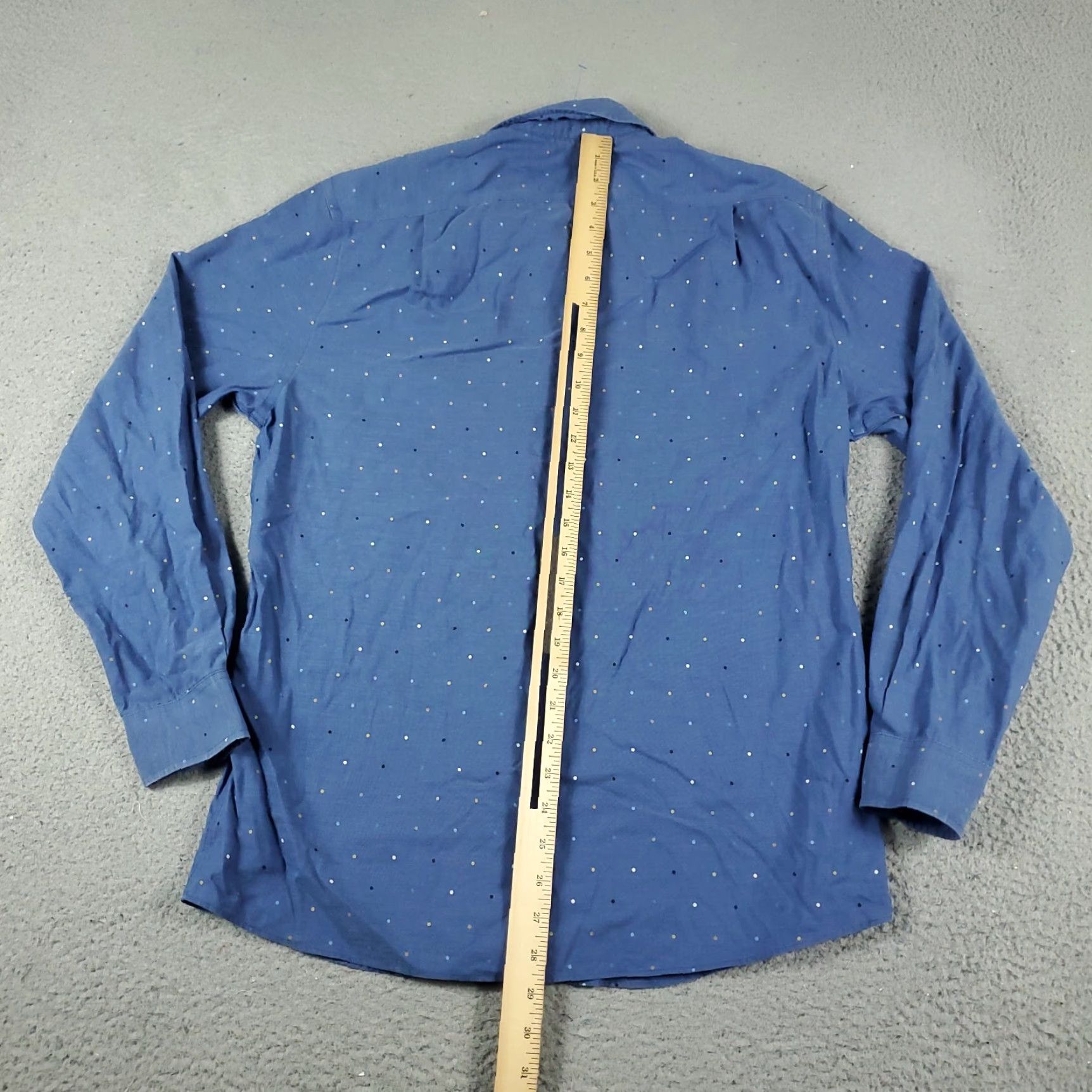 Tommy Hilfiger Tommy Hilfiger Shirt Mens 15.5 Blue Dress Button Up Long Sleeve Size 40R - 3 Thumbnail