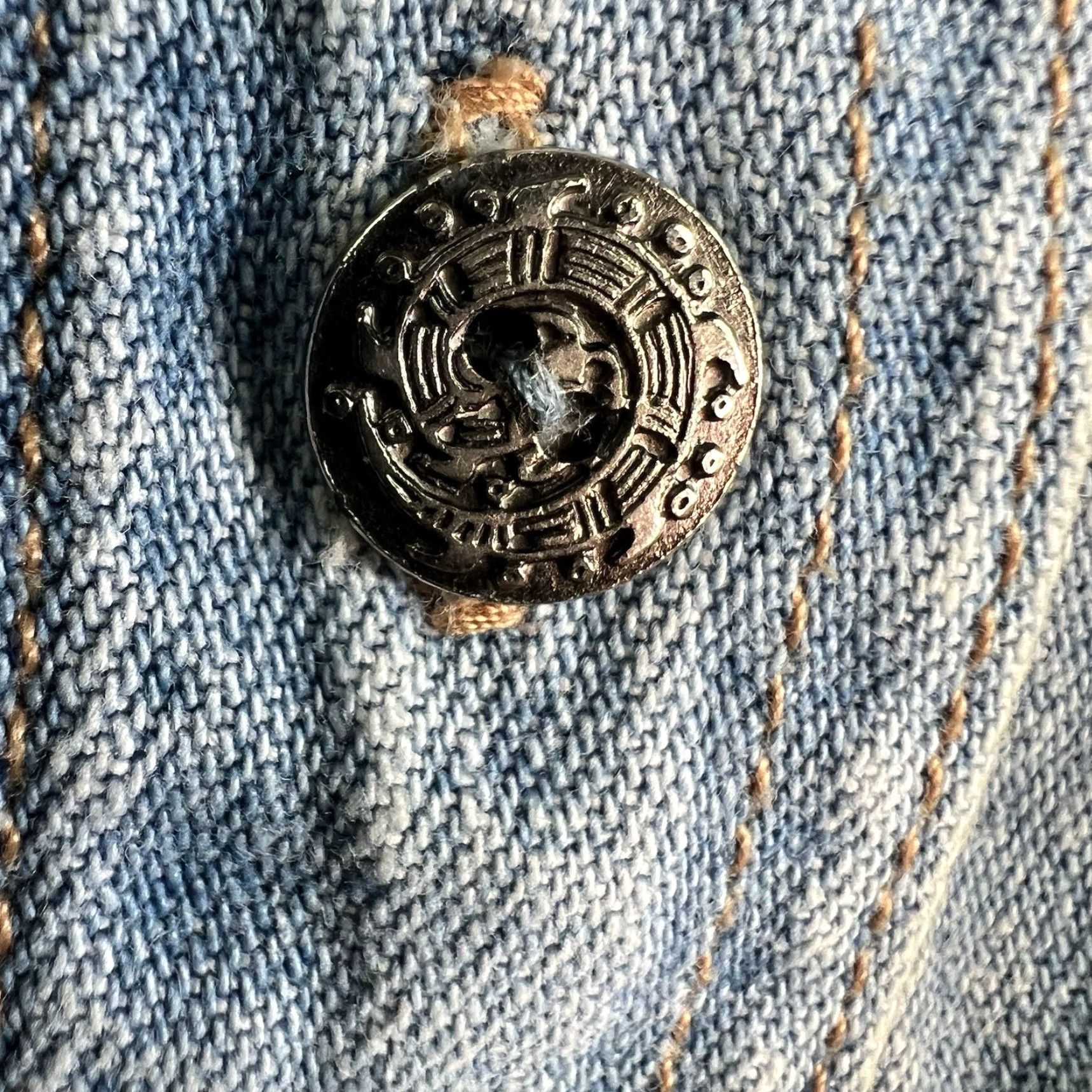 Vintage VINTAGE Union Bay Denim Hoodie Mens Size L Blue 90s Retro High Neck Button Embroidered Logo Size US L / EU 52-54 / 3 - 6 Thumbnail