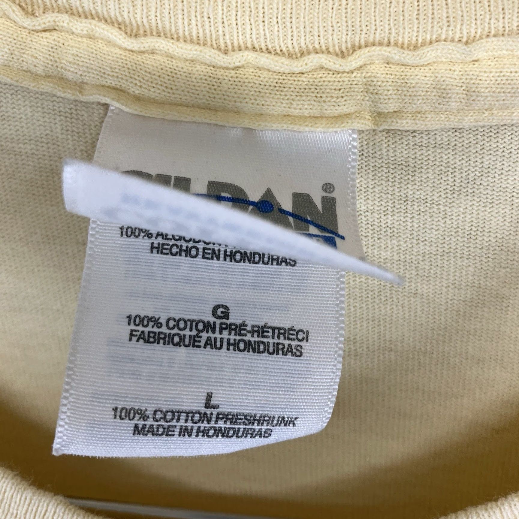 Gildan VINTAGE Gildan T-Shirt Yellow 90s Cartoon Jill & Jack 2003 All Cotton Short Sleeve Crew Neck Regular Mens Large Graphic Tee Size US L / EU 52-54 / 3 - 5 Thumbnail