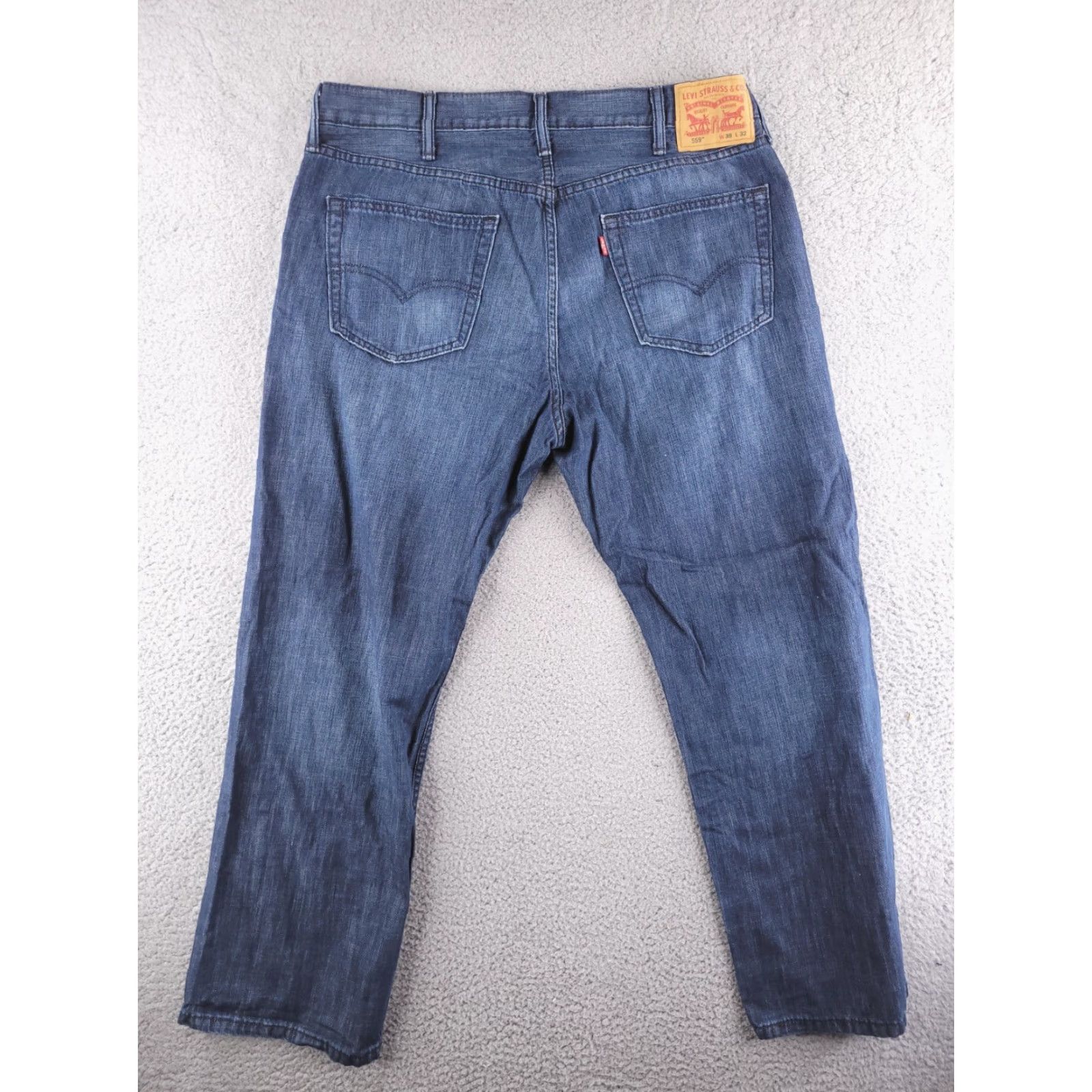 Levi's Levi's 559 Jeans Mens 38x29 Relaxed Fit Blue Denim Pants Size US 38 / EU 54 - 2 Thumbnail