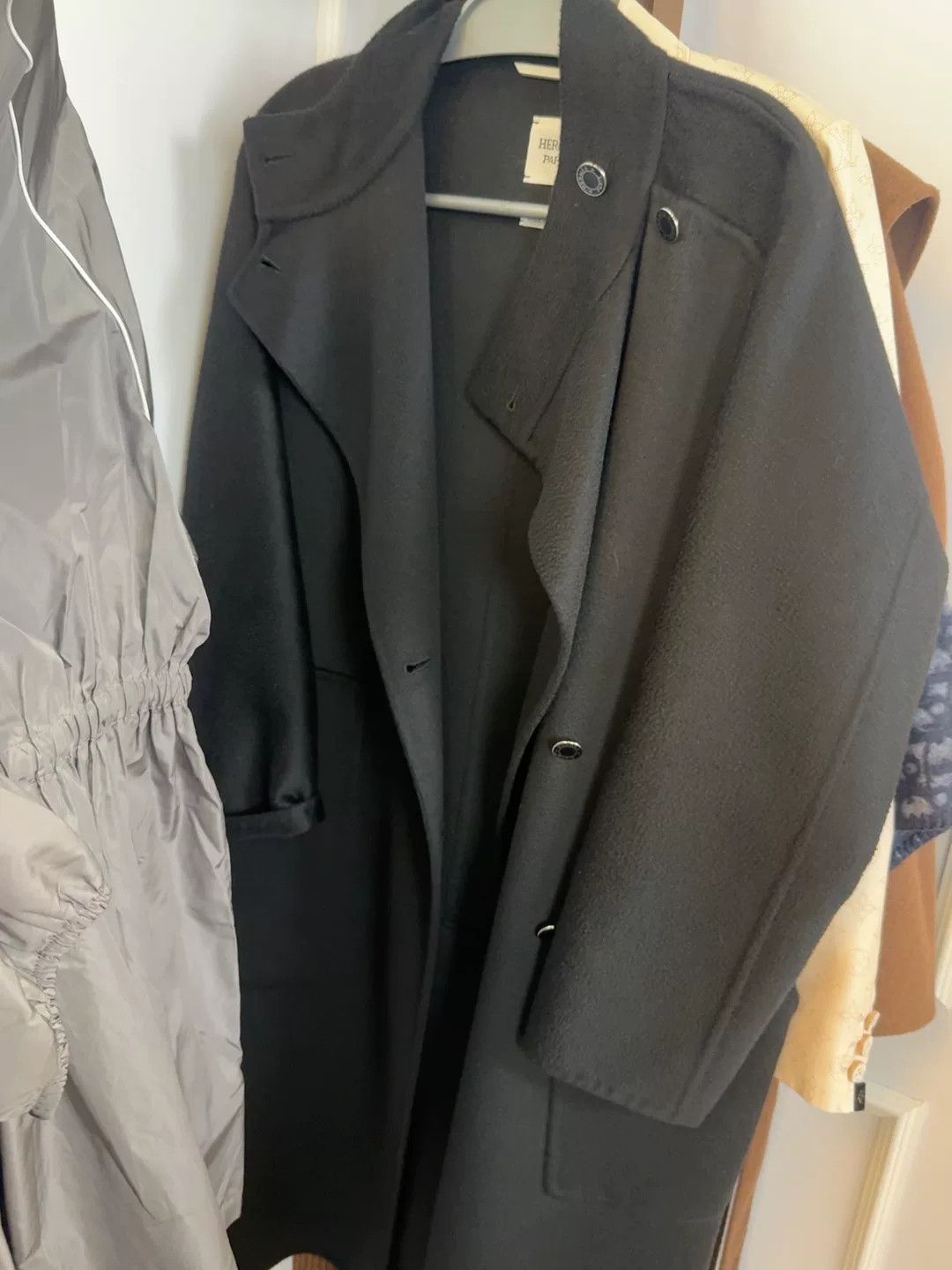 Hermes Long Black Coat
