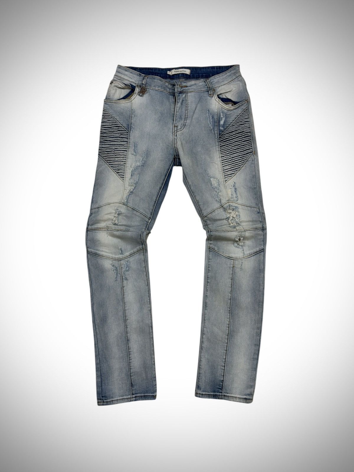 Pierre Balmain Pierre Balmain - Distressed Biker’s Jeans Size US 28 / EU 44 - 1 Thumbnail