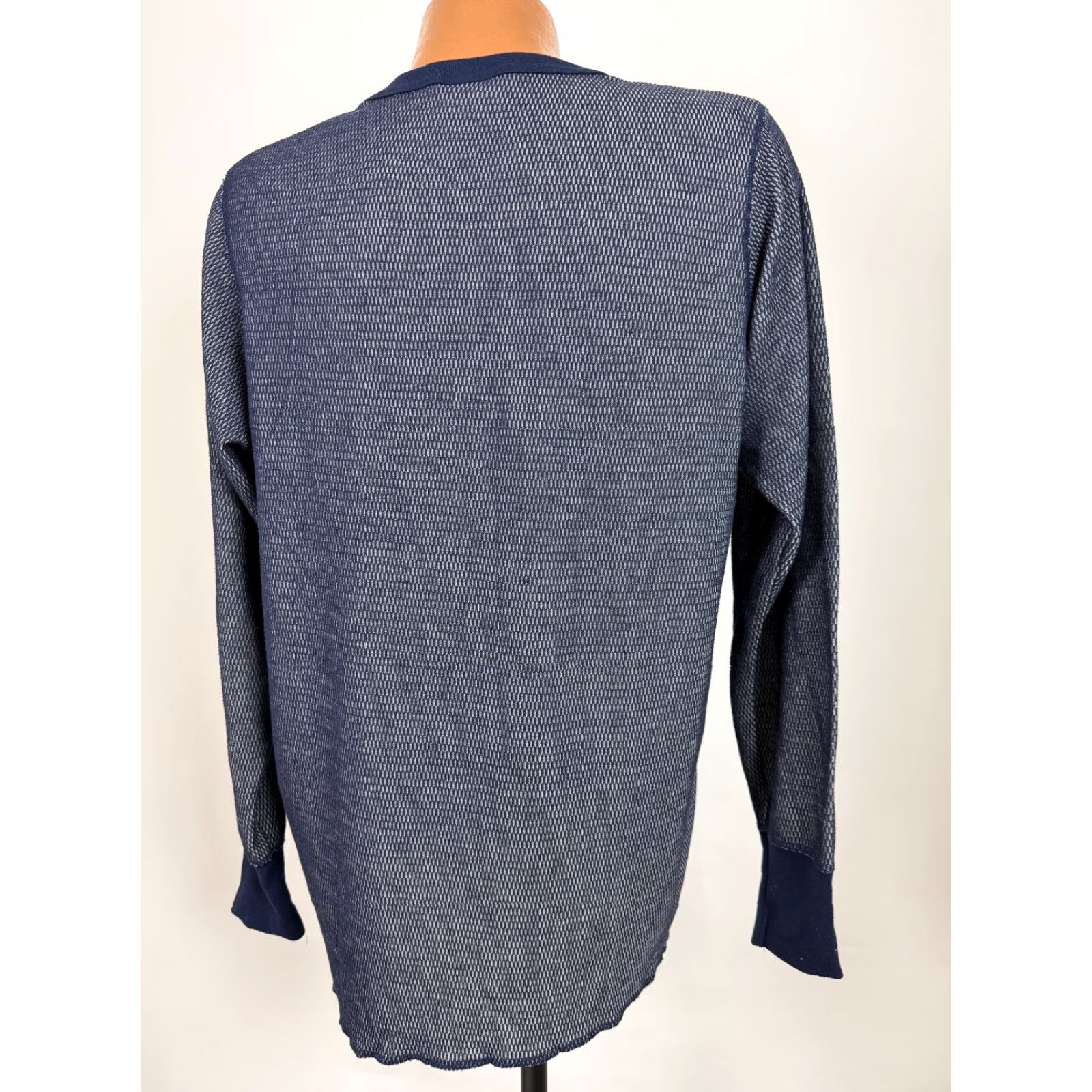 Layer 8 VINTAGE Polar Edge Waffle-Knit Thermal Shirt Men 2XL Navy Outdoors Lightweight Thermal Size US XXL / EU 58 / 5 - 7 Thumbnail