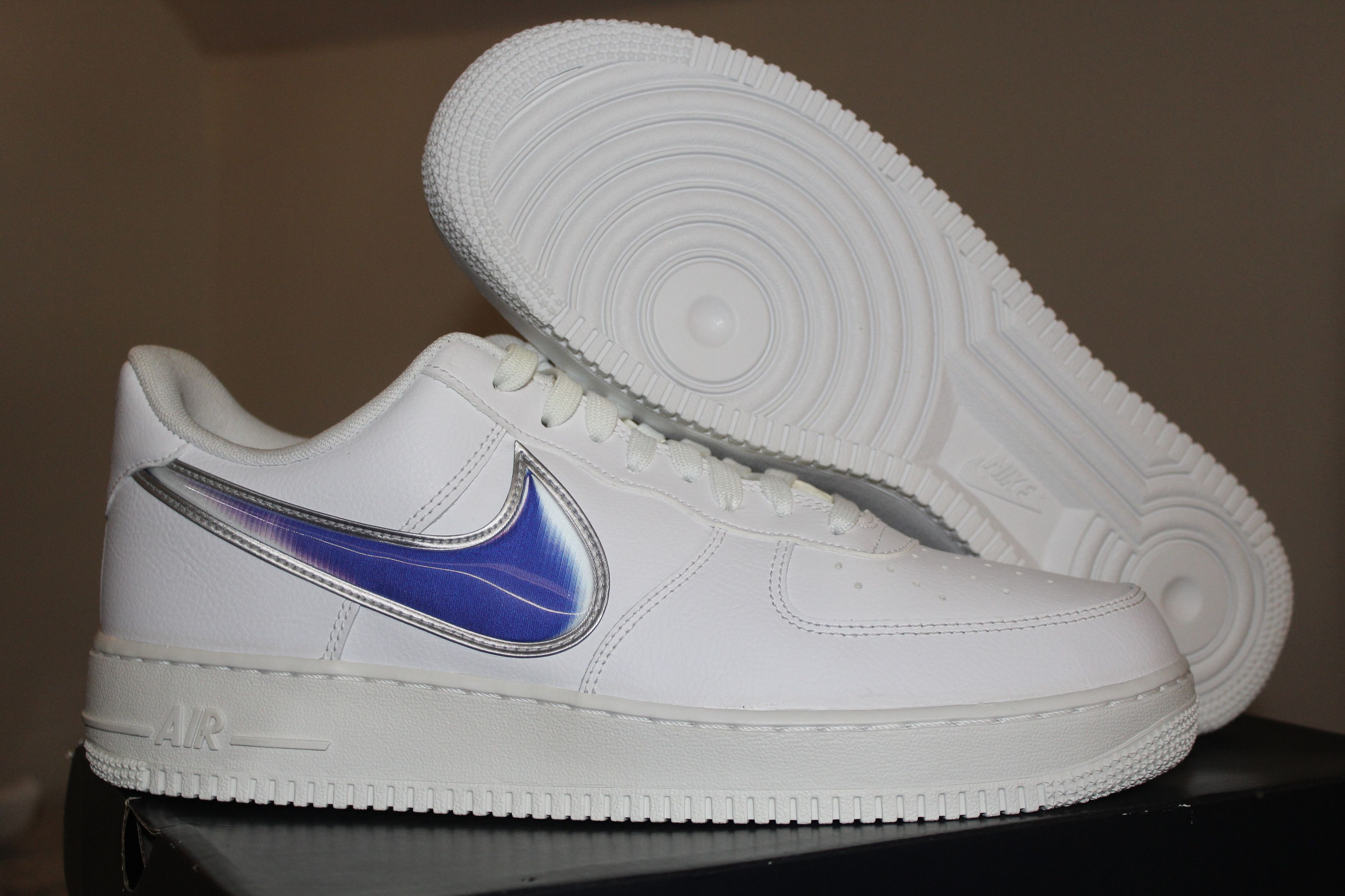 Nike Air Force 1 Oversized Racer Blue Swoosh Size 11 Iridescent Size US 11 / EU 44 - 1 Thumbnail