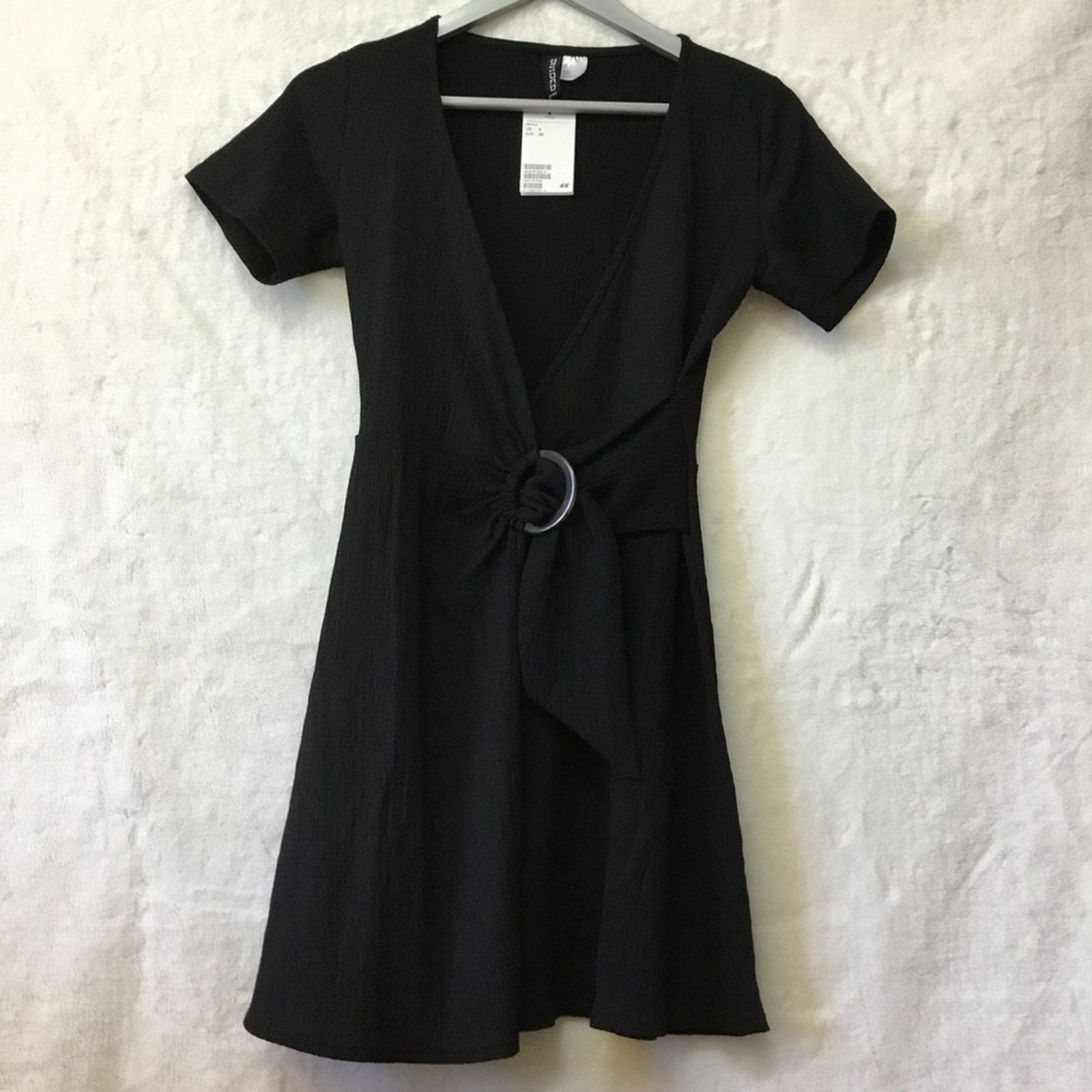 H&M H&M Divided Black Wrap Dress Size S / US 4 / IT 40 - 1 Thumbnail