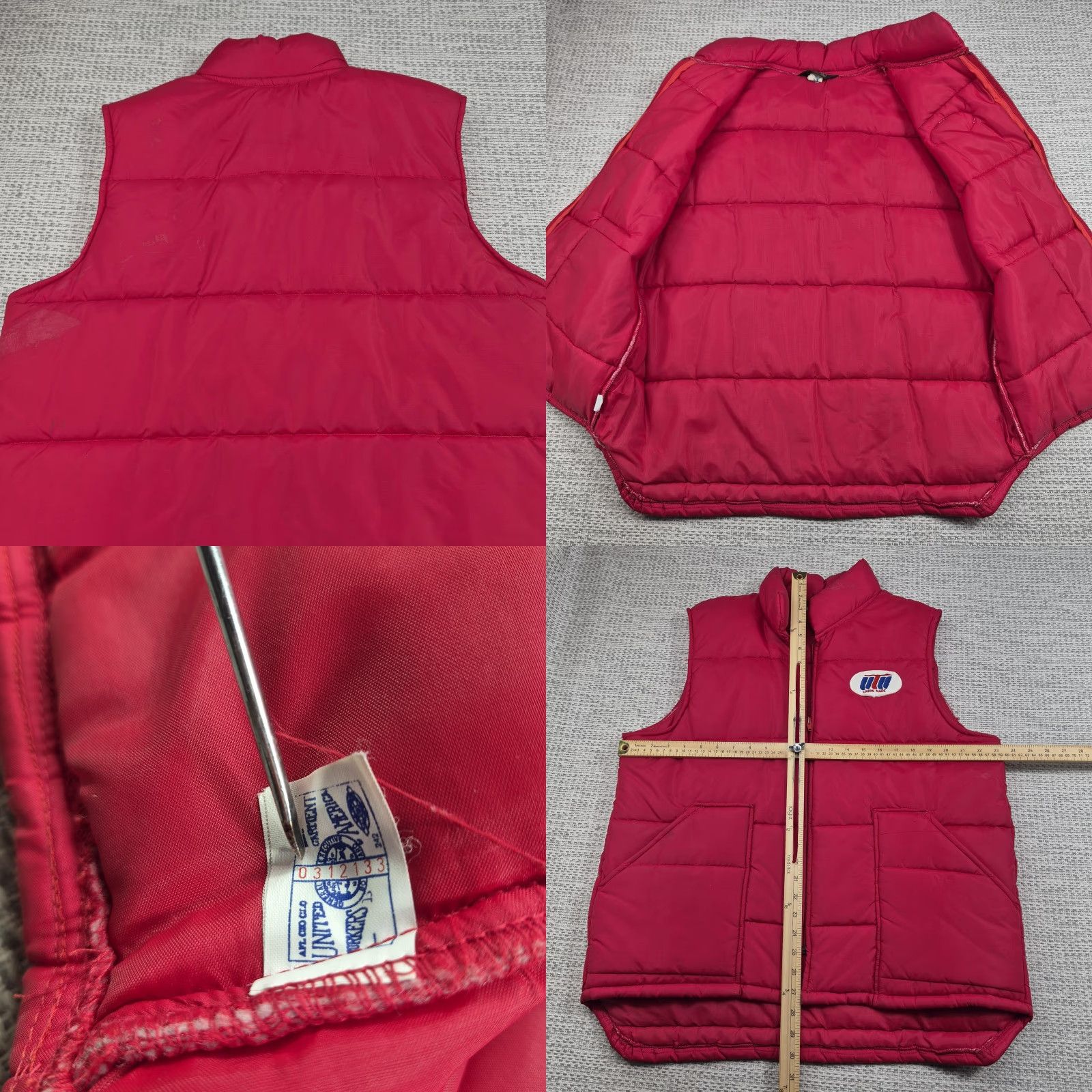 Vintage VINTAGE Swingster Vest Mens Large Red Puffer Quilted Union Made USA 70s 80s Size US L / EU 52-54 / 3 - 8 Thumbnail