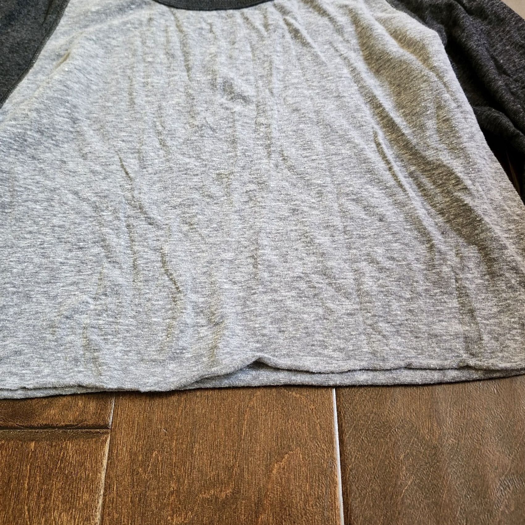 Mossimo Mossimo Women's Gray Cropped Long Sleeve T-Shirt - Size S - Pullover, Regular Fit, Casual Size S / US 4 / IT 40 - 7 Thumbnail