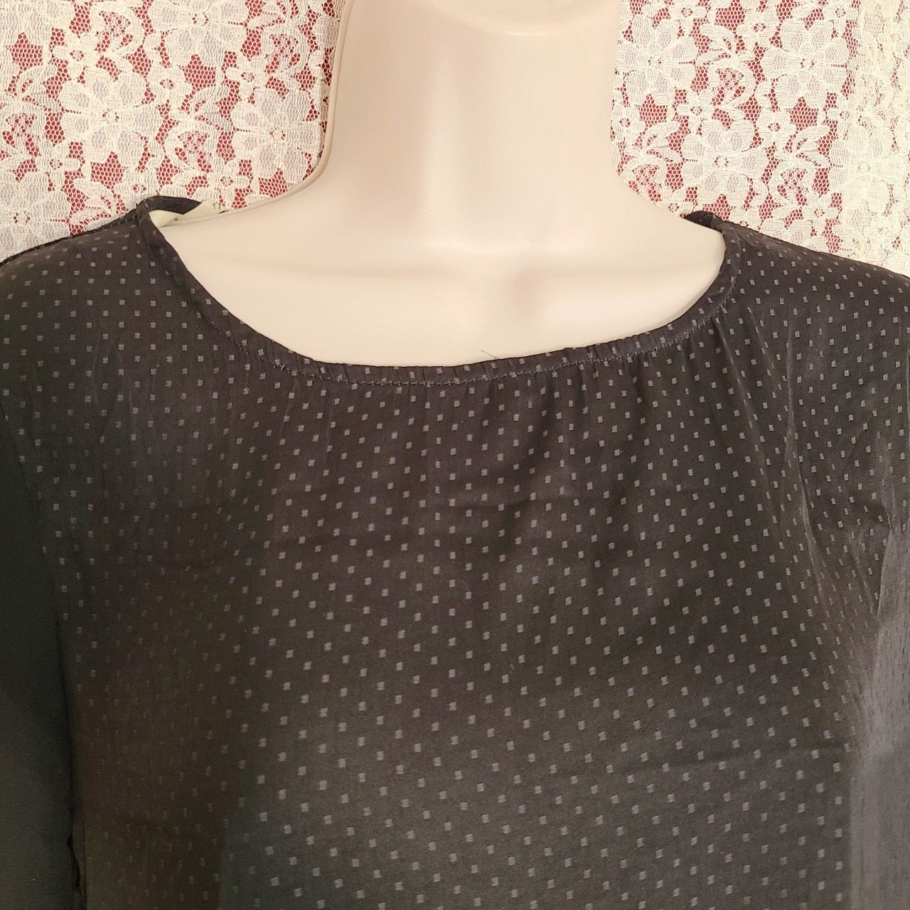 Other NWT Buckle Gimmicks black polka dot lace sleeve blouse small Size S / US 4 / IT 40 - 4 Thumbnail