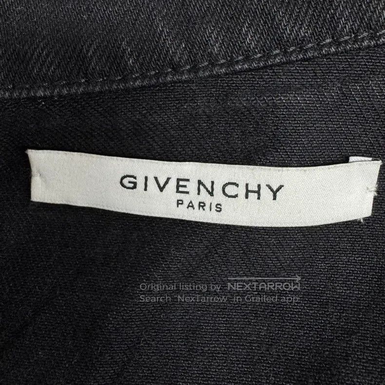 Givenchy Givenchy Size36 Black Washed Distressed Denim Jacket Size US M / EU 48-50 / 2 - 3 Thumbnail