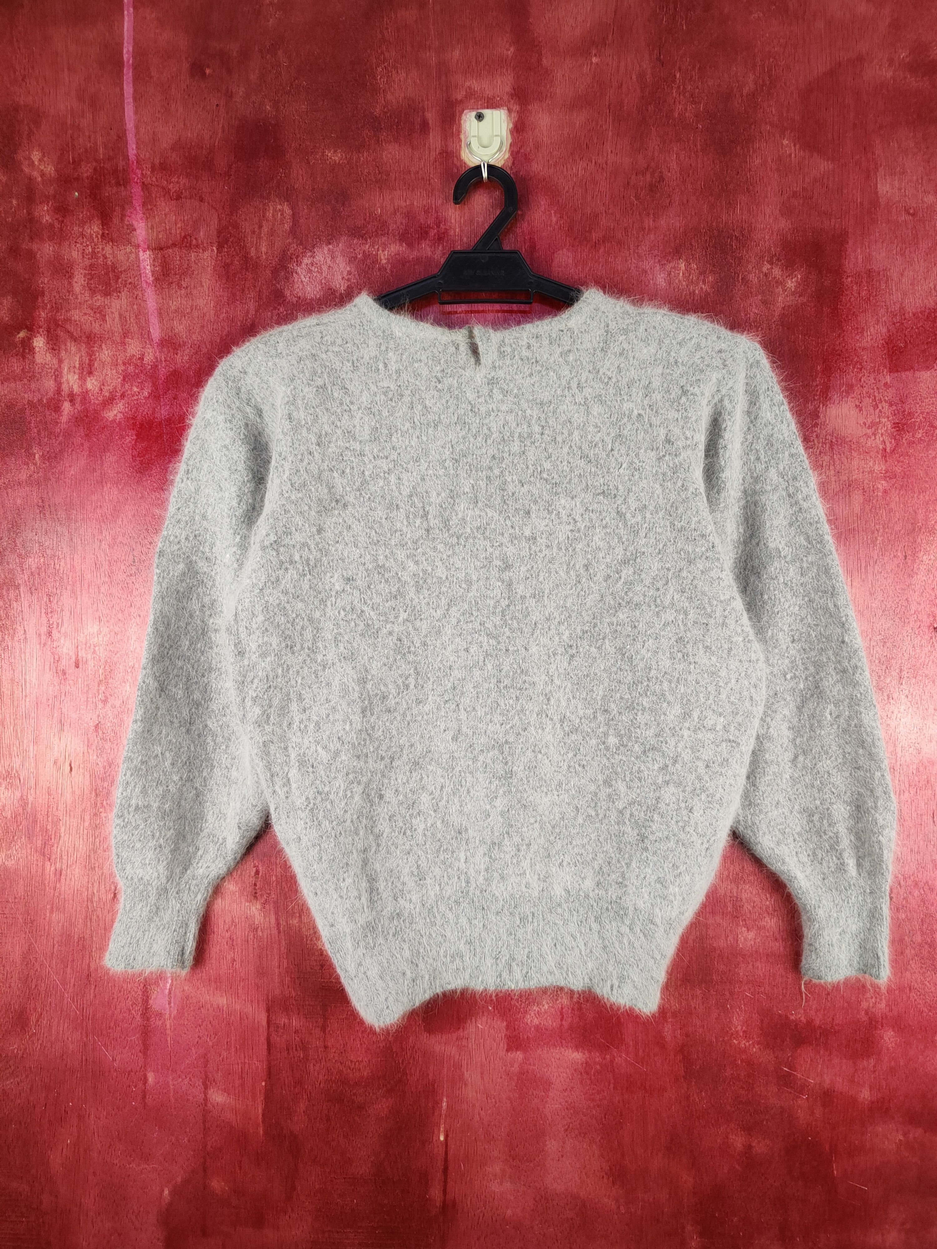 Homespun Knitwear × Japanese Brand × Vintage Sado Im Gray Shag Shaggy Fur Mohair Knitwear #S2104 Size S / US 4 / IT 40 - 7 Thumbnail