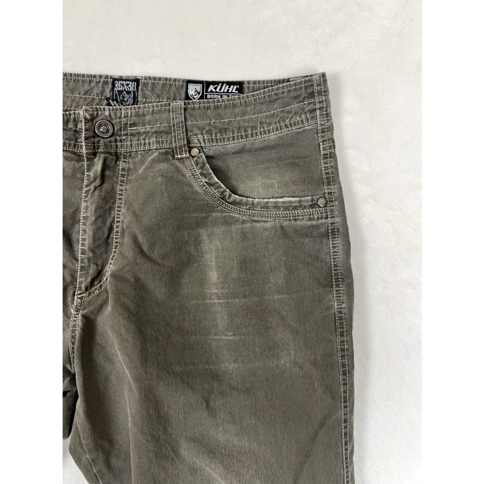 Vintage KÜHL Revolvr Vintage Patina Dye Hiking Pants Mens 36x30 Green Outdoor Straight Pants Size US 36 / EU 52 - 3 Thumbnail