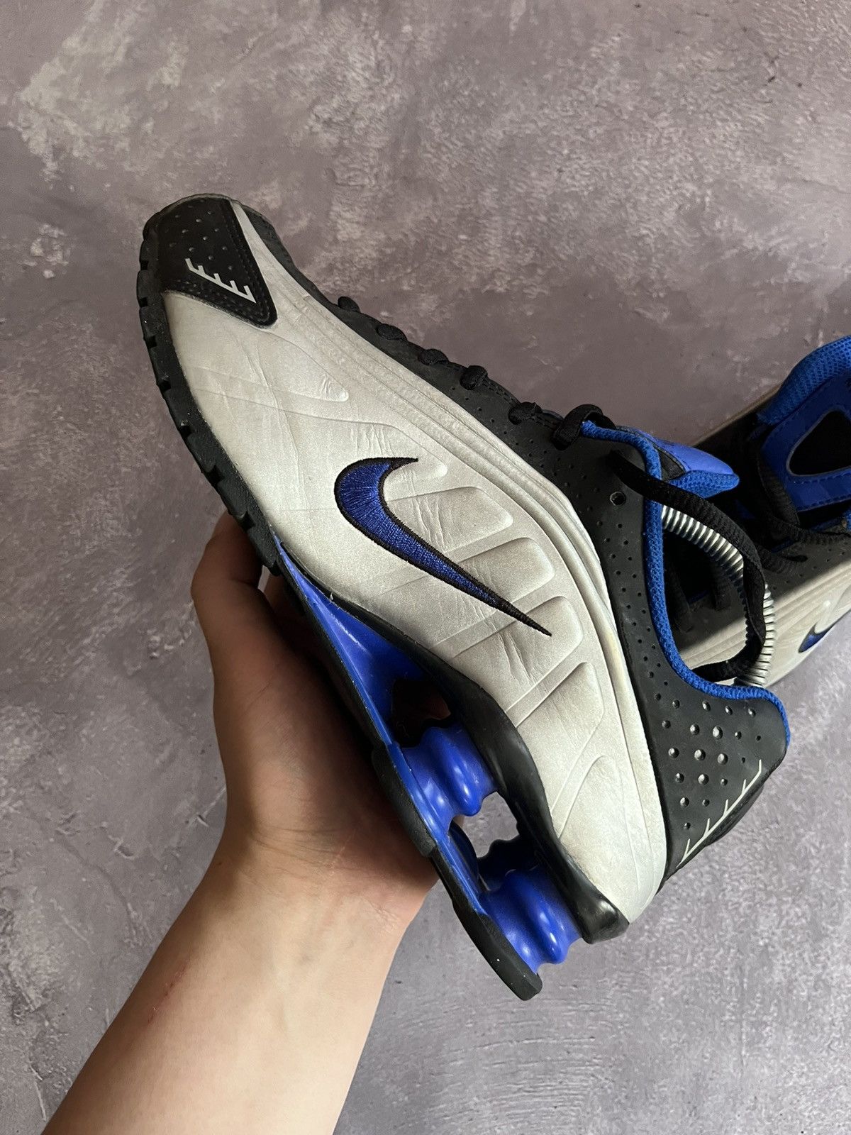 Nike Nike Shox R4 ’Metallic Silver Racer Blue’ vintage y2k bloke Size US 6 / EU 39 - 6 Thumbnail
