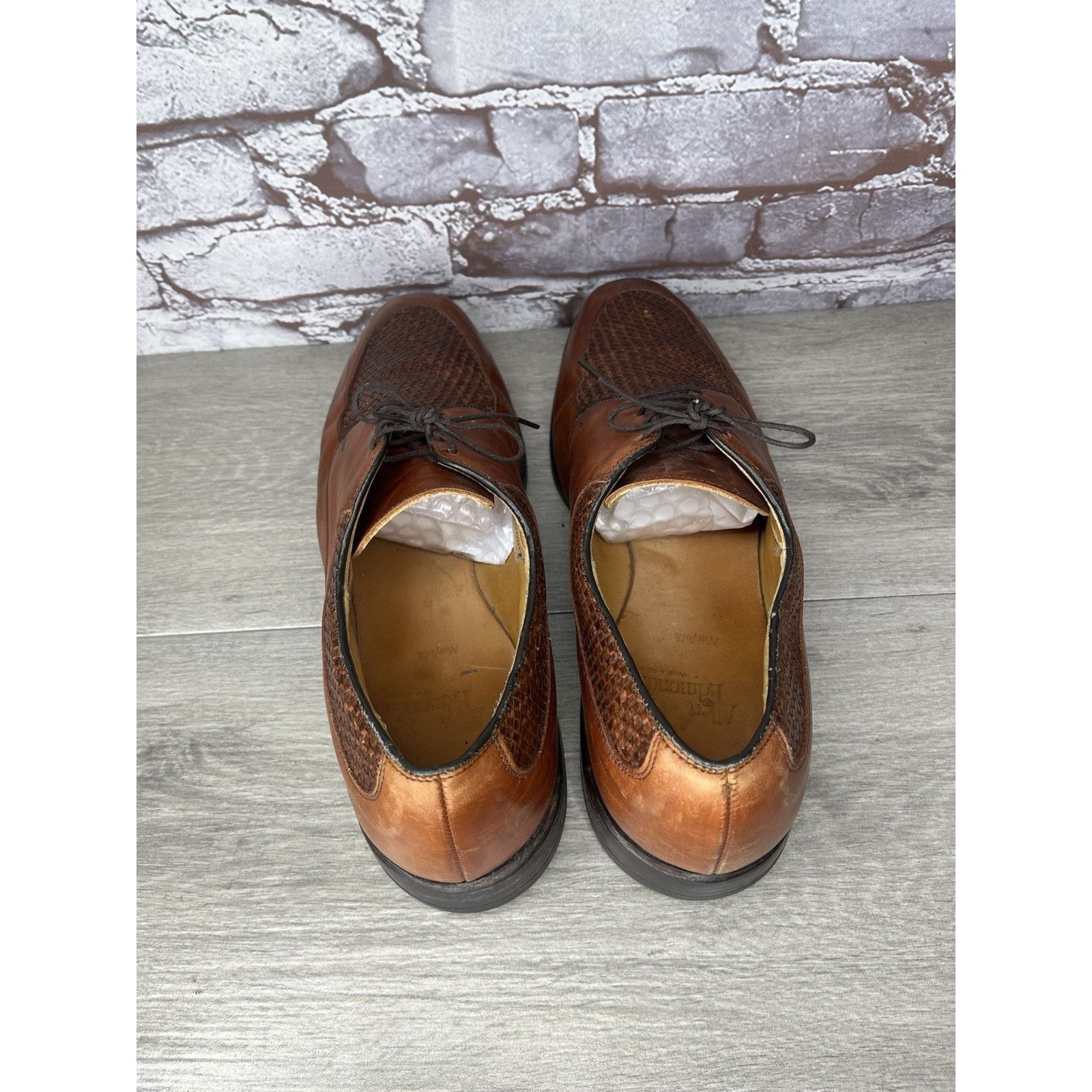 Allen Edmonds Allen Edmonds Norfolk Woven Brown Leather Oxfords Dress Shoe Size US 11.5 / EU 44-45 - 6 Thumbnail