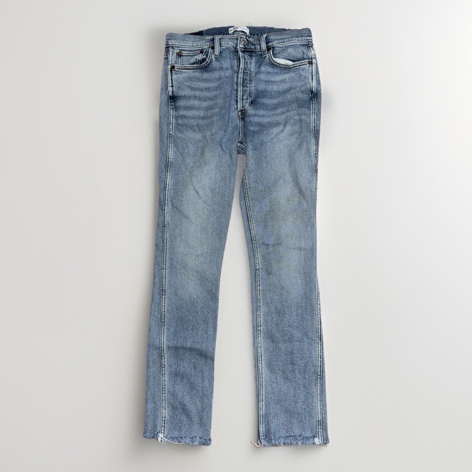 RE/DONE Re/Done Originals Button Fly Skinny Jeans Women’s Distressed Size 30" / US 8 / IT 44 - 3 Thumbnail