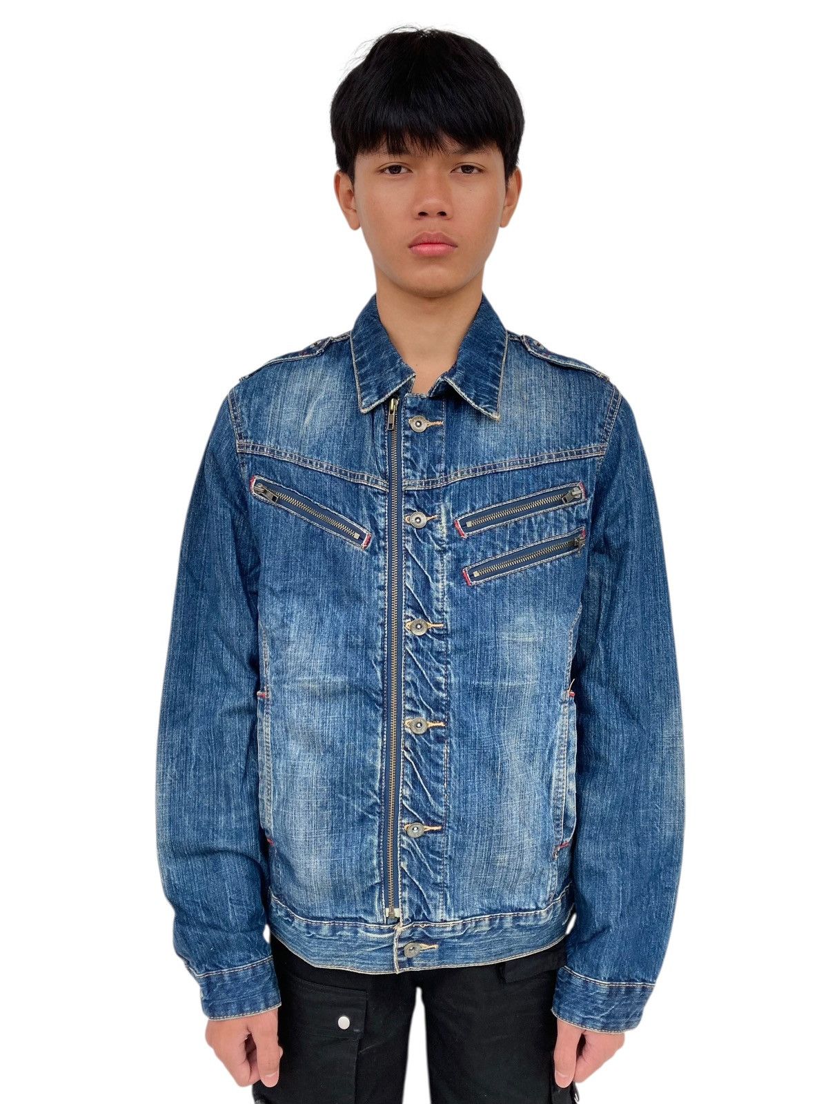 If Six Was Nine 2000s Semantic Design - Cyber Rider Denim Jacket Size US M / EU 48-50 / 2 - 1 Thumbnail