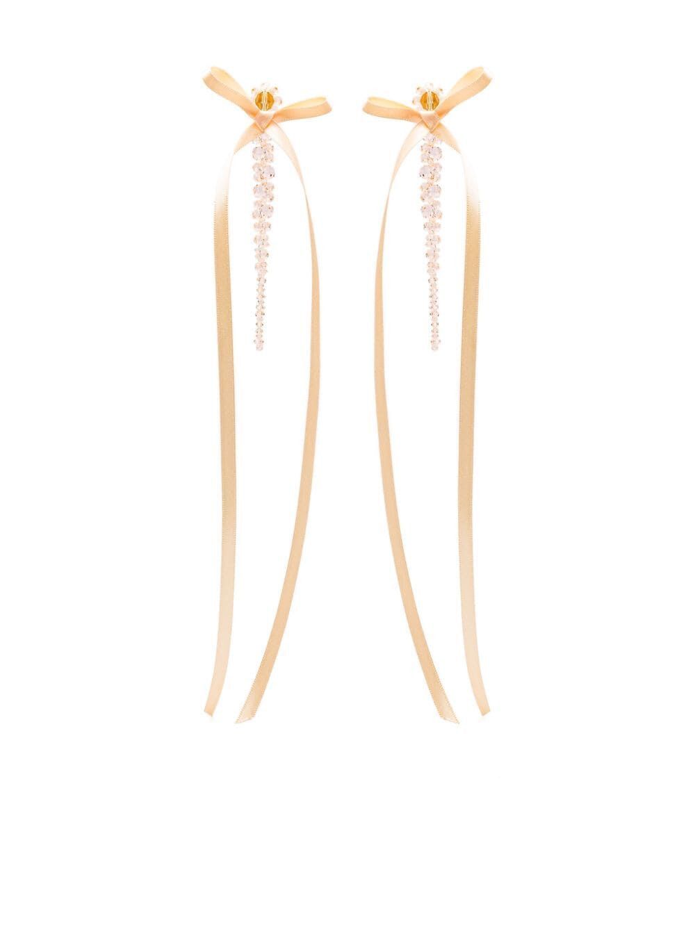 Simone Rocha BOW RIBBON DRIP EARRINGS Size ONE SIZE - 1 Thumbnail