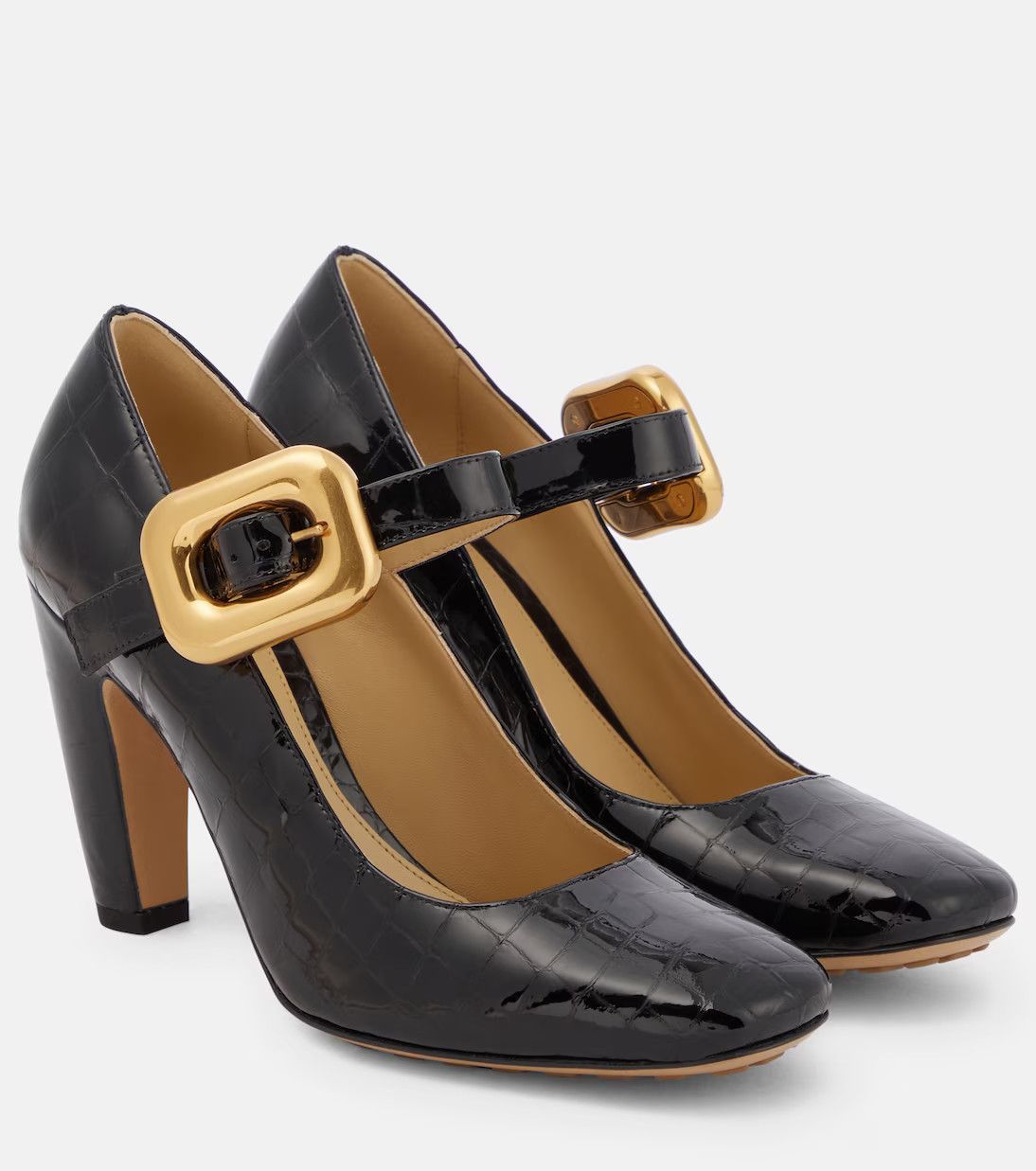 image of Bottega Veneta O1Loc1C0324 729722 Mostra Mary-Jane Pumps In Black Shoes, Women's (Size 8)
