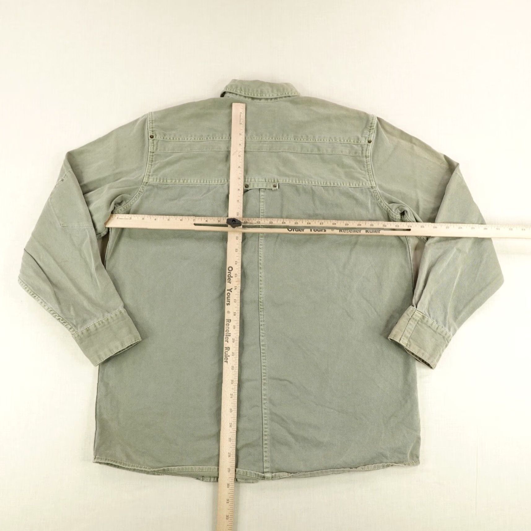 Levi's VINTAGE Levi's Button-Up Shirt Mens Medium Green Twill Long Sleeve Work Utility Outdoor Size US M / EU 48-50 / 2 - 7 Thumbnail