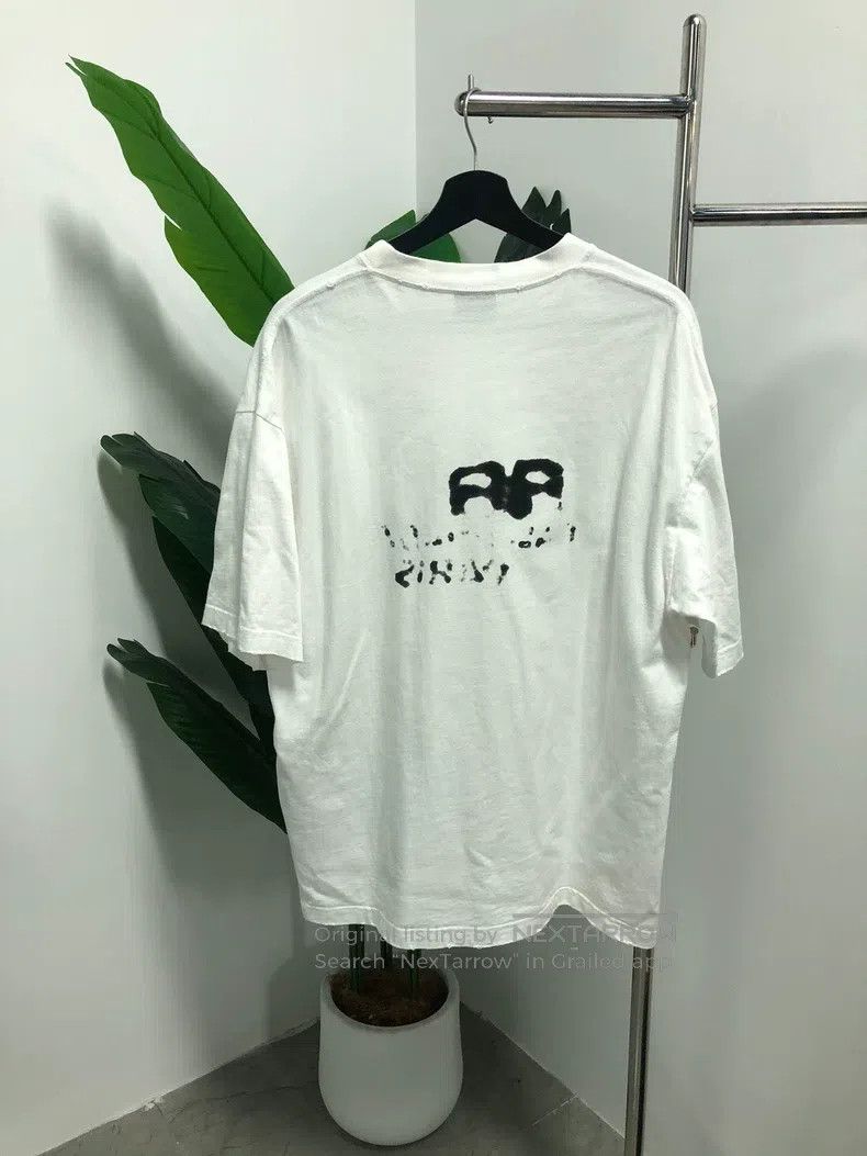Balenciaga Balenciaga Letter Printed Short Sleeve Crew Neck T-Shirt Size US M / EU 48-50 / 2 - 2 Thumbnail