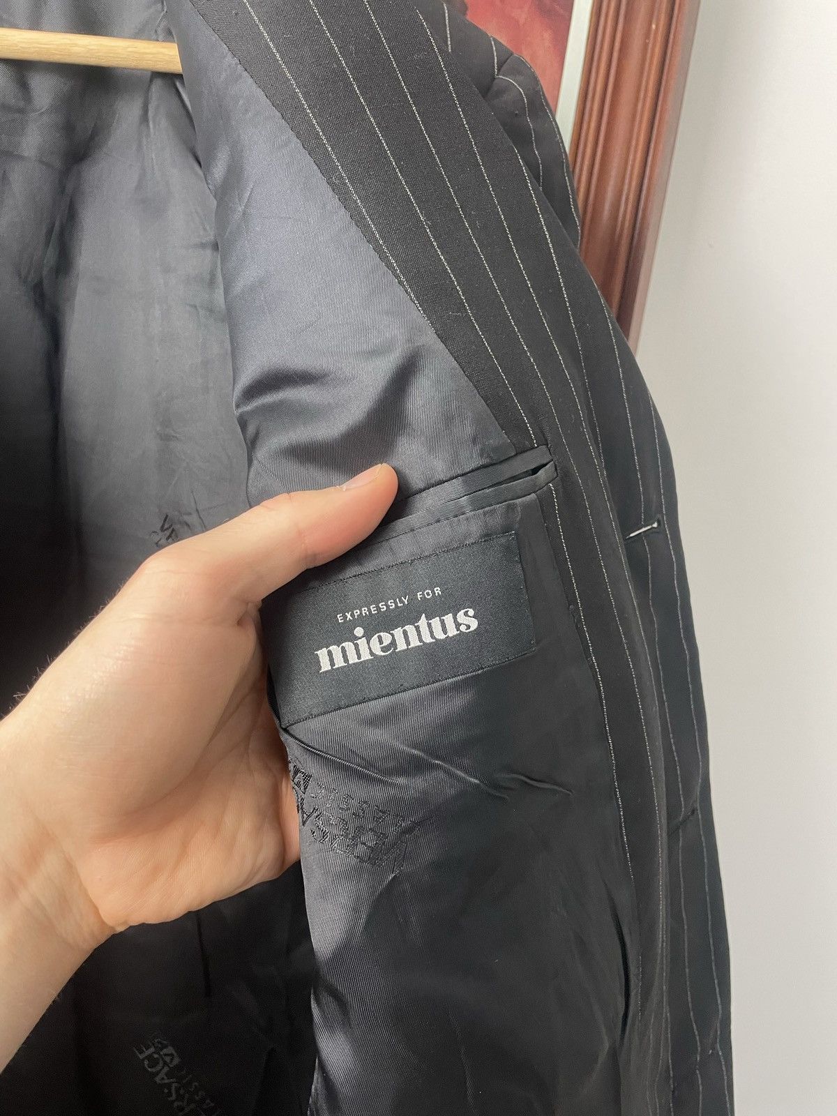 Versace Versace Suit Vintage Black Striped Rare Classy Designer Size 48L - 7 Thumbnail