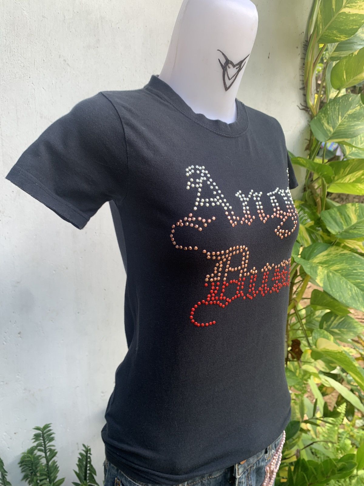 Japanese Brand y2k Heatcoil Japan Black "Angel Bust" Beady Top Size S / US 4 / IT 40 - 2 Thumbnail