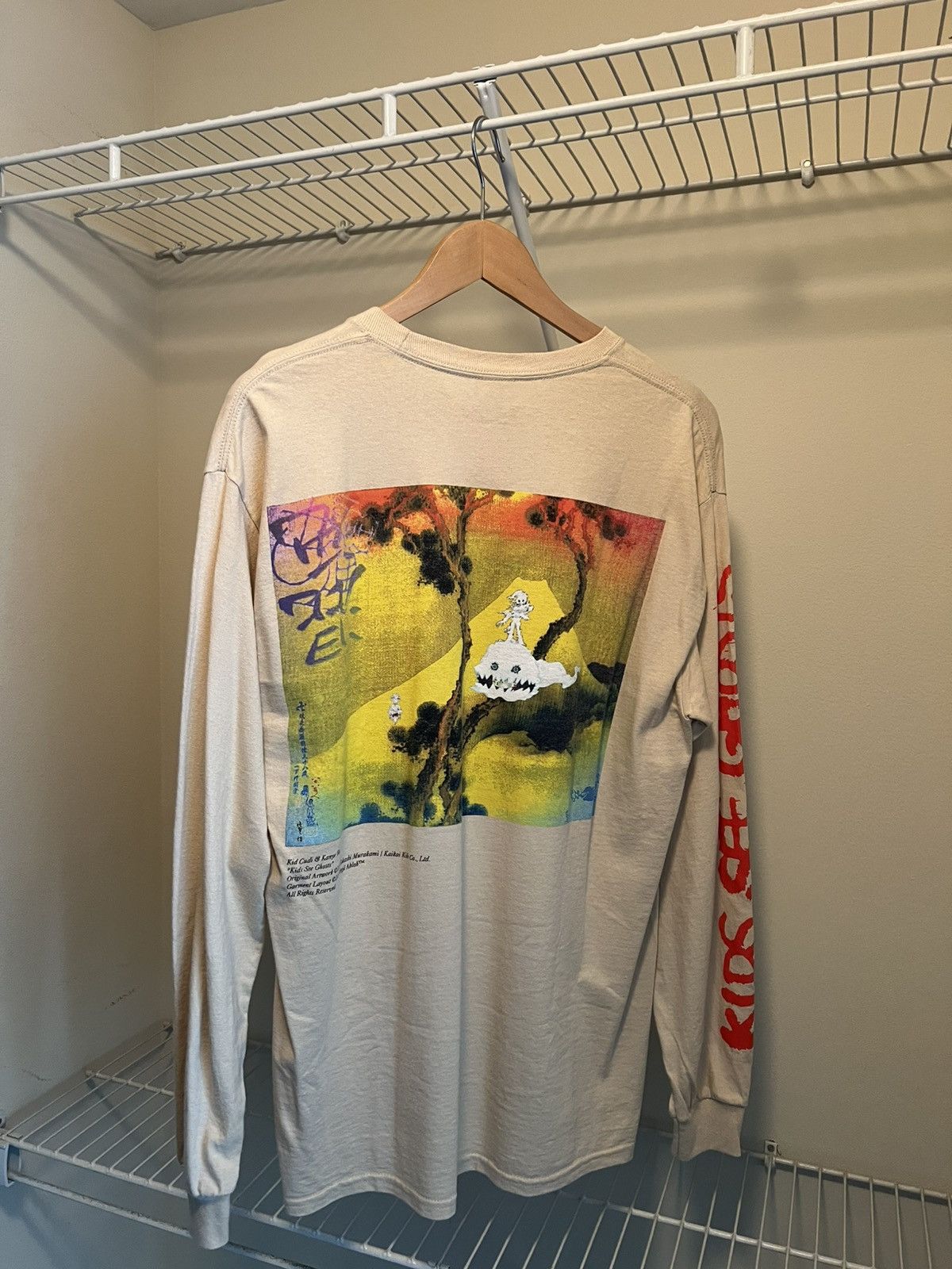 Gildan Kids See Ghosts Kanye West Kid Cudi Long Sleeve Beige XL Size US L / EU 52-54 / 3 - 2 Thumbnail