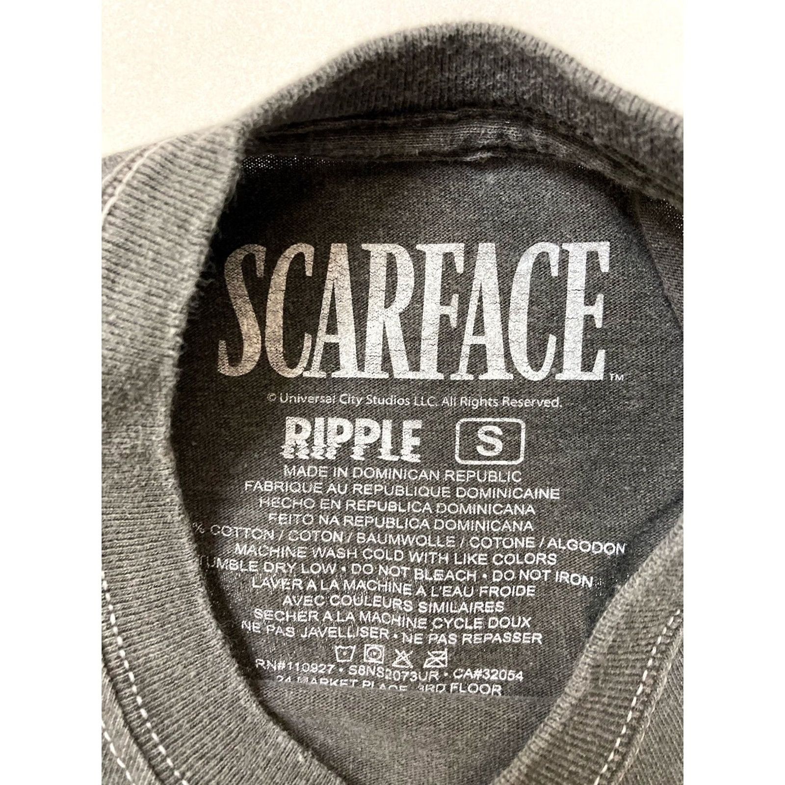 Ripple Junction Scarface Movie Graphic T-Shirt Men Small Gray Short Sleeve Size US S / EU 44-46 / 1 - 5 Thumbnail