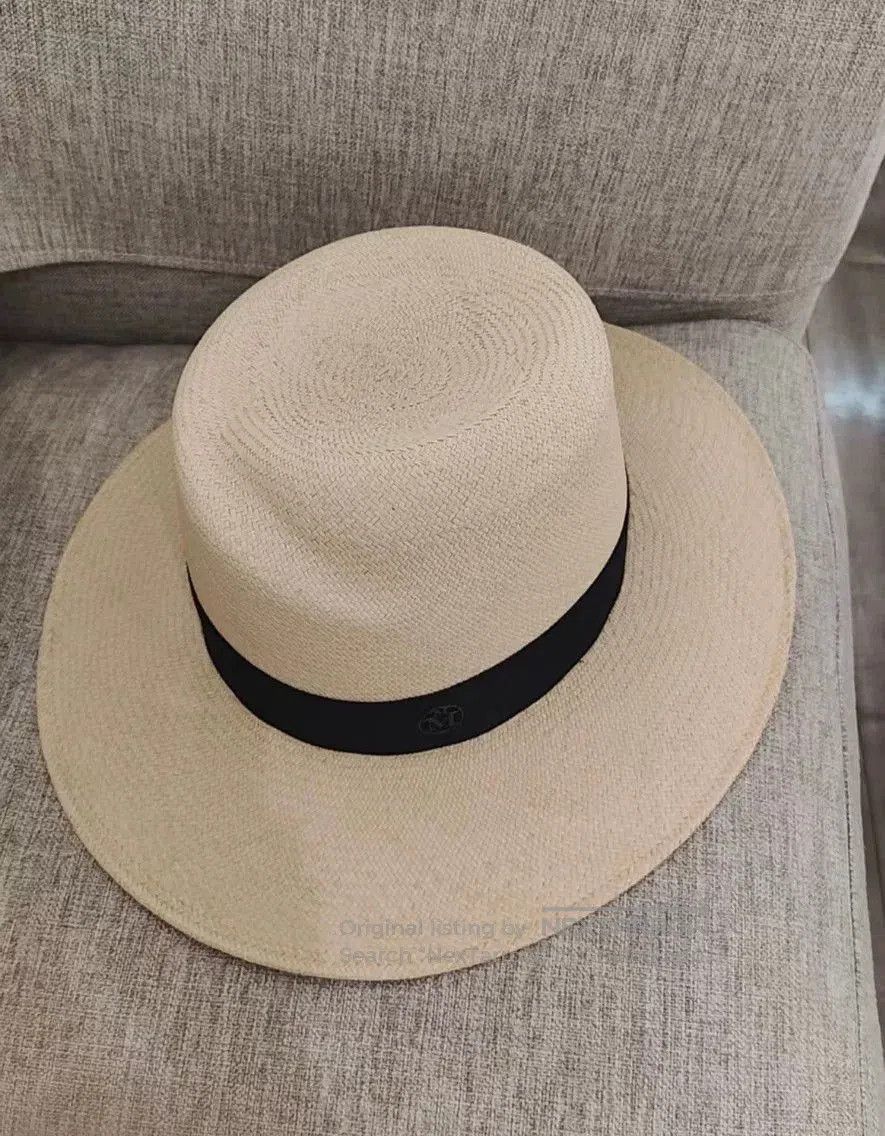 Maison Michel Maison Michel Sun Hat with Black Trim. Size ONE SIZE - 1 Thumbnail